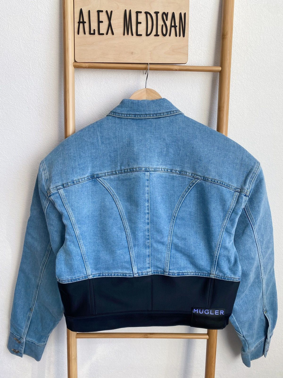 H&M × Mugler × Thierry Mugler Mugler x H&M Denim Jacket Size L Size US L / EU 52-54 / 3 - 22 Thumbnail
