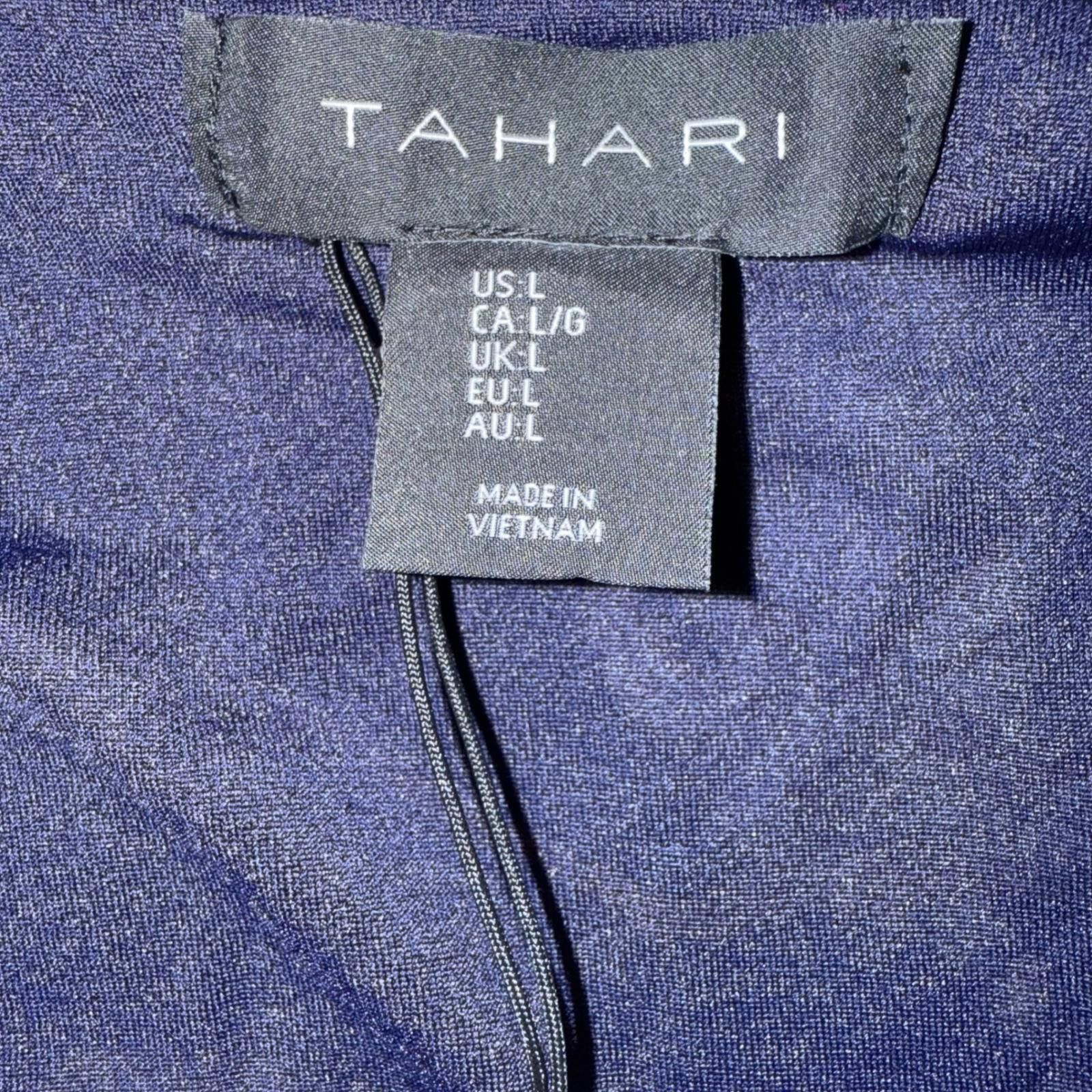 Elie Tahari Tahari Womens Navy Blue Floral Wrap Midi Dress L NWT Size L / US 10 / IT 46 - 4 Thumbnail
