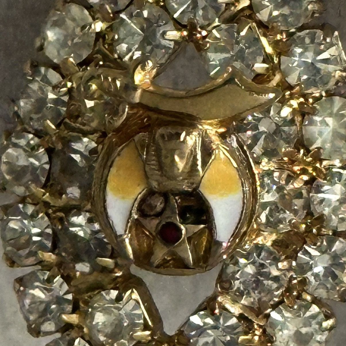Vintage Vintage rhinestone Masonic Potentate Shriners ring Size ONE SIZE - 7 Thumbnail