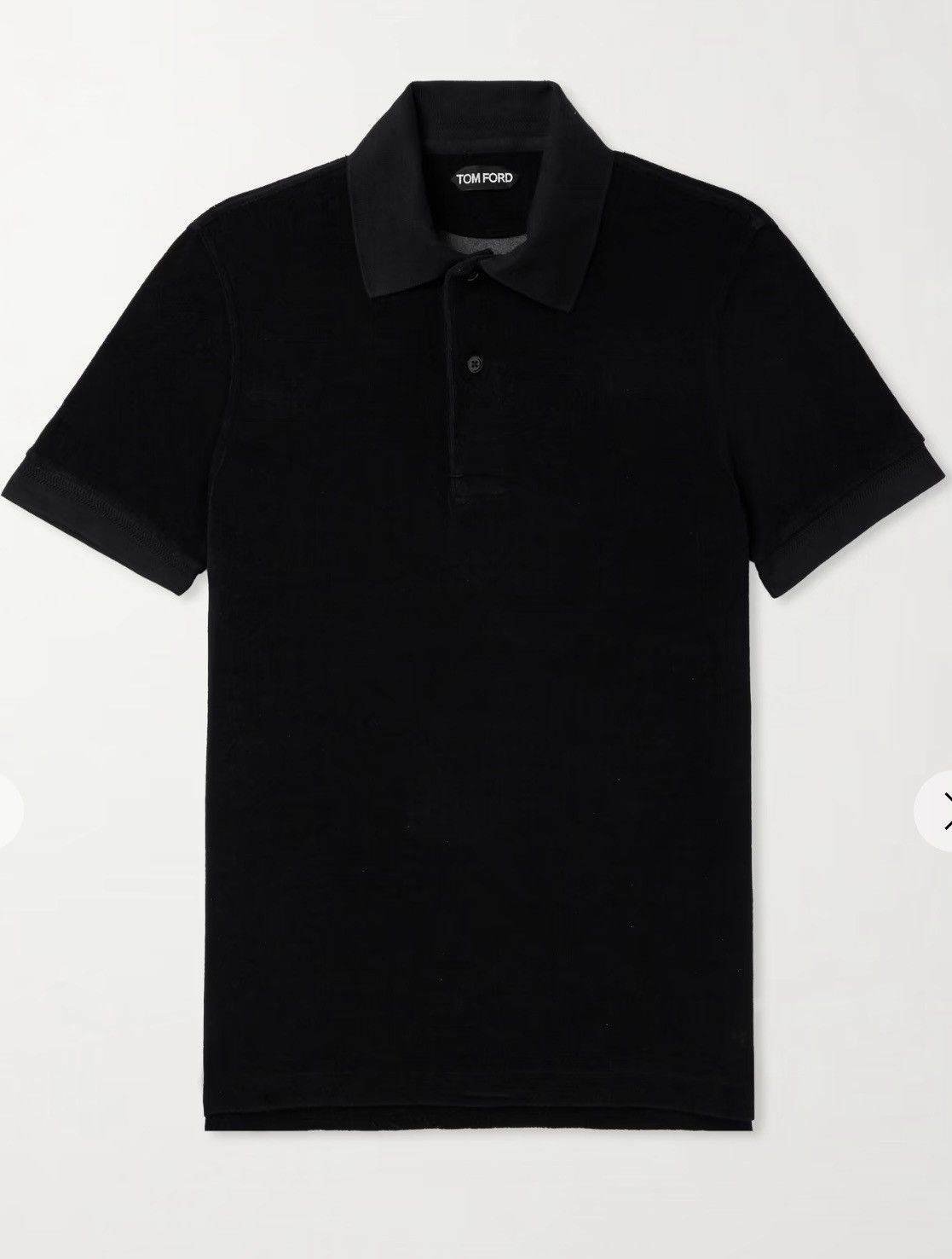 Tom Ford TOM FORD Cotton-Blend Terry Polo 44 Black Towelling Size US S / EU 44-46 / 1 - 1 Thumbnail