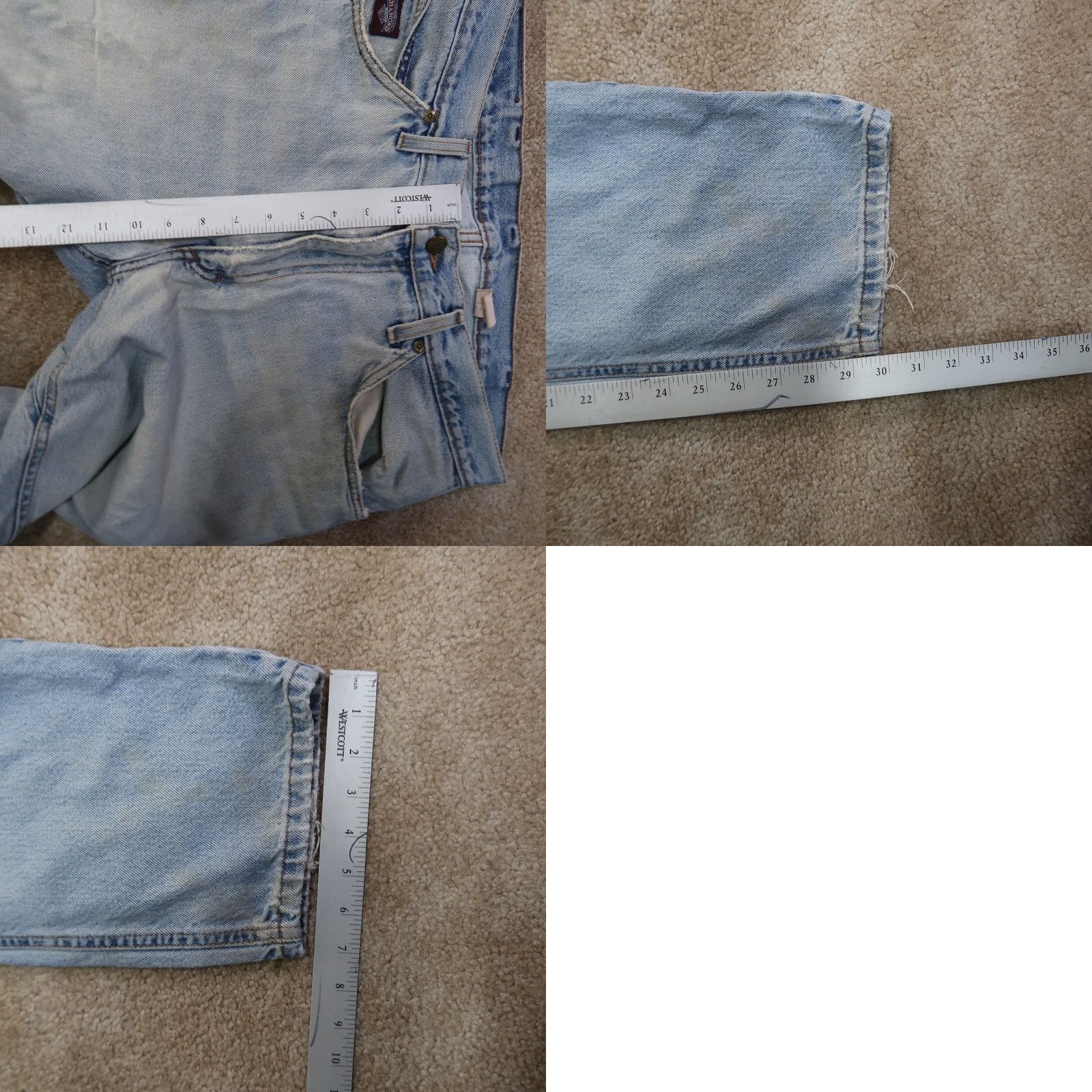 Denime VINTAGE Diamond Cut Jeans Men 34x30 Blue Distressed Denim Cowboy Western Jeans Regular 34x30 Mens blue Distressed Size US 34 / EU 50 - 9 Thumbnail