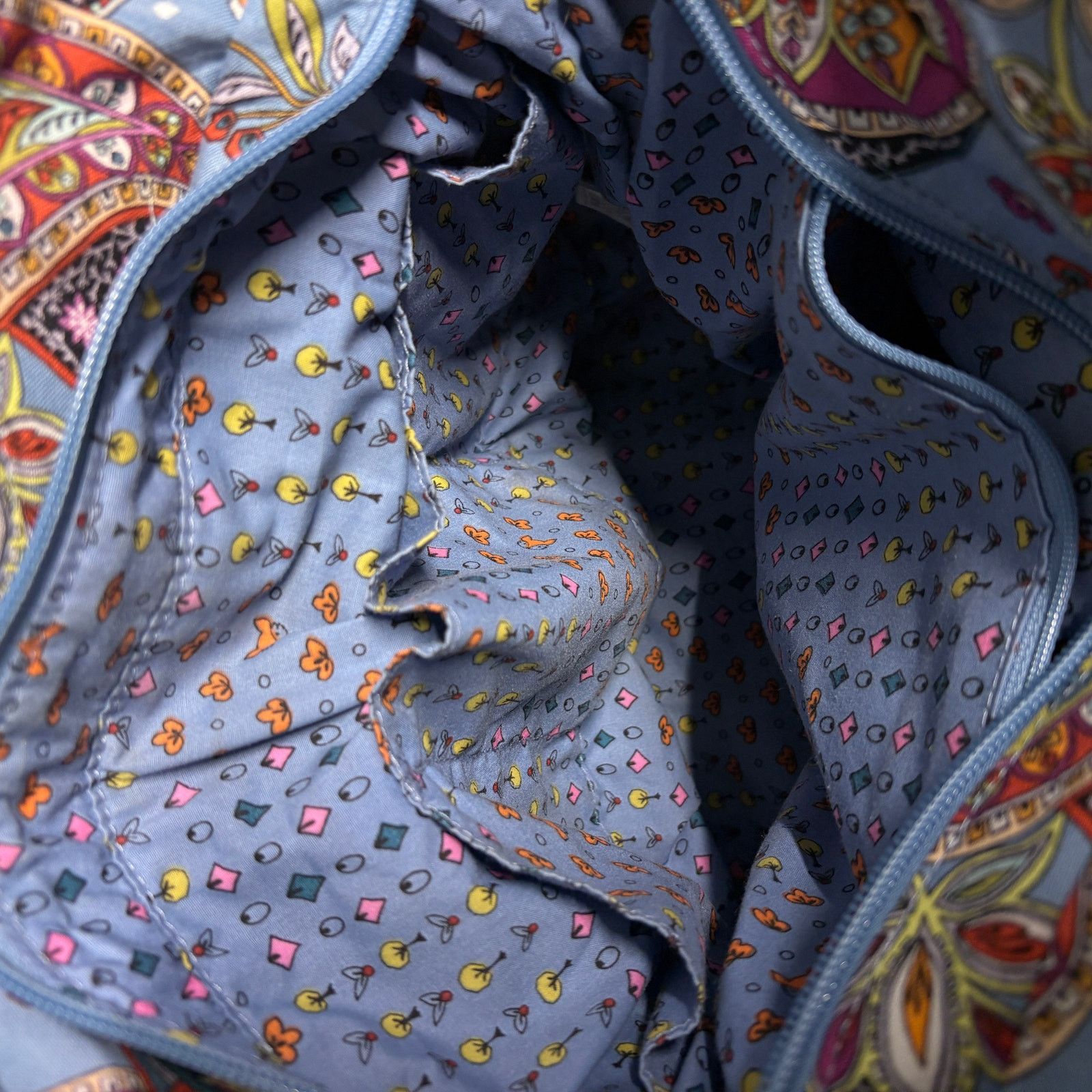 Vera Bradley VERA BRADLEY Glenna Satchel Provence Paisley in Cotton Blue Size ONE SIZE - 15 Thumbnail