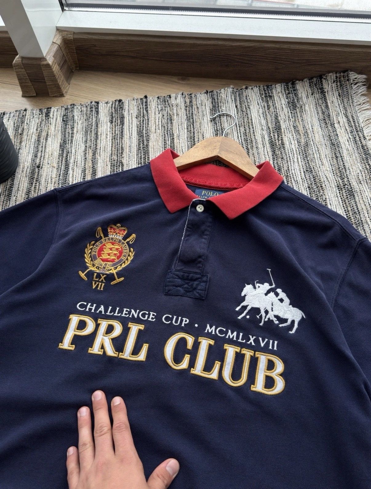 Polo Ralph Lauren Polo Ralph Lauren Challenge PRL CLUB Big Logo Blue Polo Size US XXL / EU 58 / 5 - 3 Thumbnail