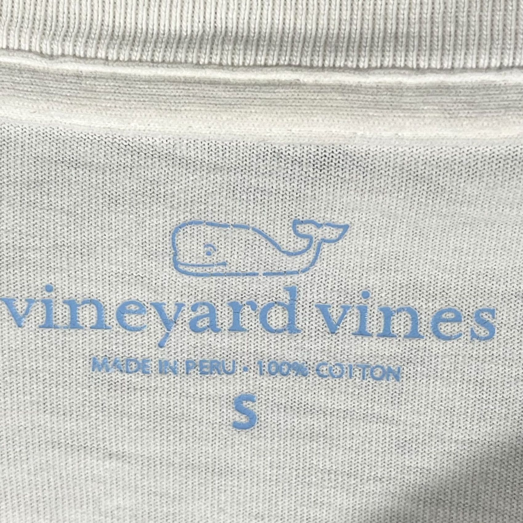 Vineyard Vines Vineyard Vines Mens Small White VV-98 Whale Logo Long Sleeve Tee Preppy Shirt Size US S / EU 44-46 / 1 - 5 Thumbnail