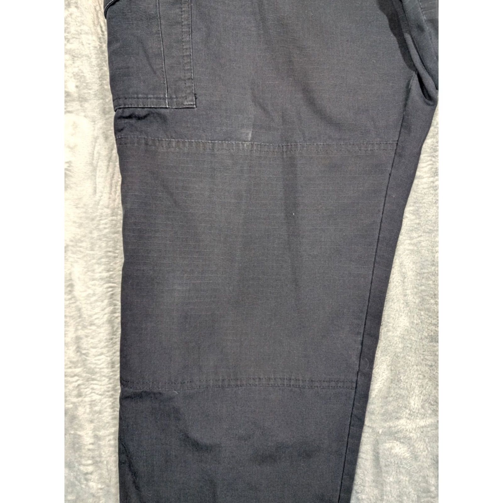 Vintage TRU-SPEC 24-7 Series Black Rip-Stop Tactical Cargo Pants Regular 40x28 Mens Police Fire Gear Pants Front Flat Zip Size US 40 / EU 56 - 3 Thumbnail