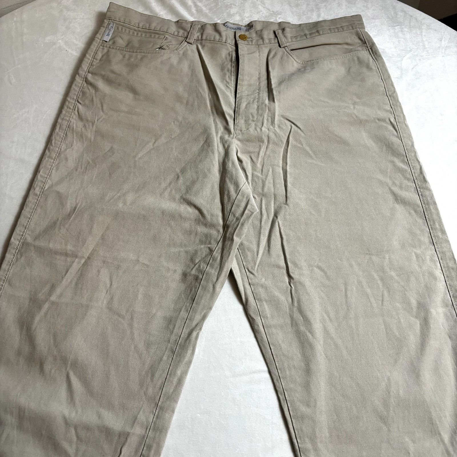 Other Zegna Sport Men's Cotton Khaki Casual Straight Leg Relaxed F Size US 38 / EU 54 - 1 Thumbnail