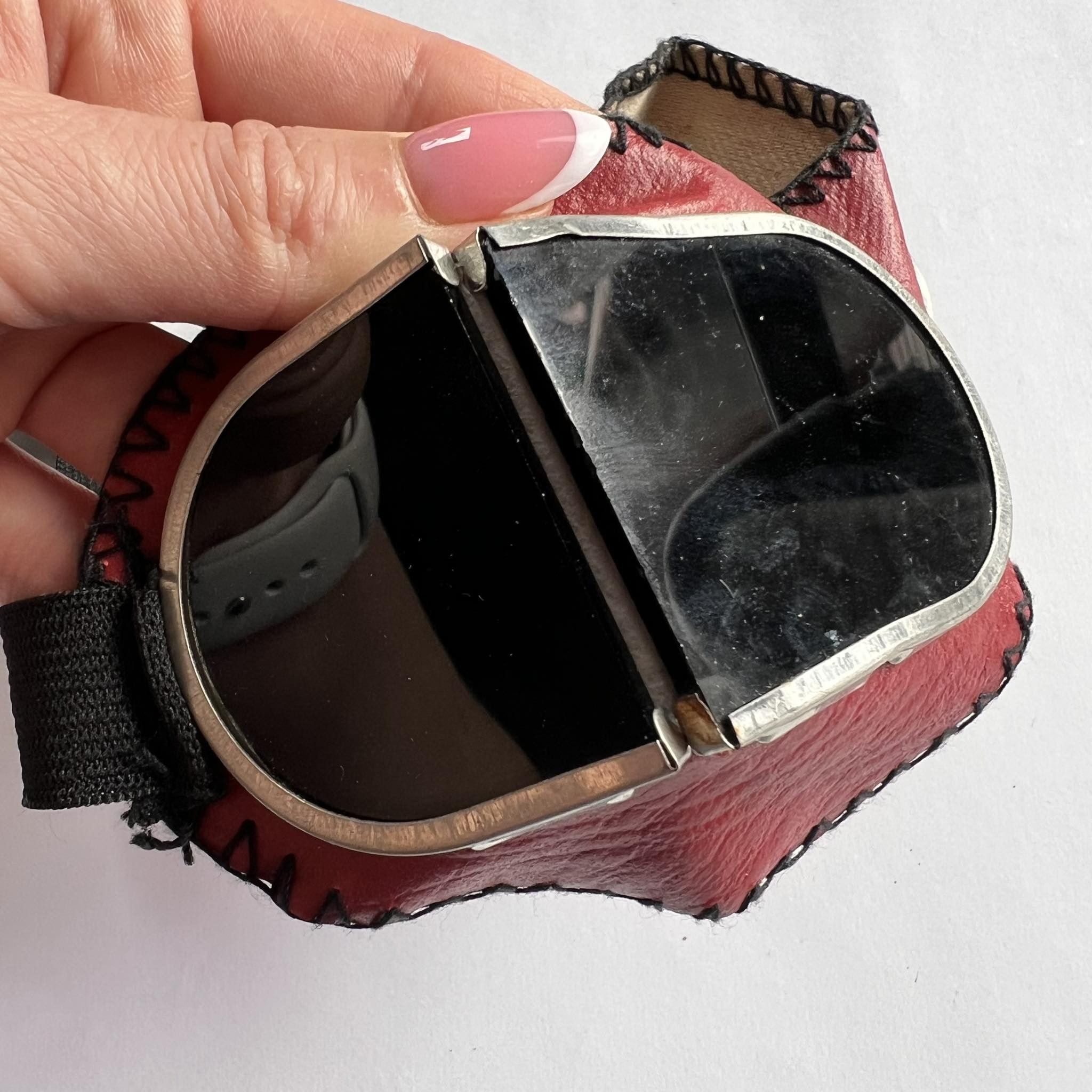 Vintage Rare Vintage USSR Welding Safety Protective Glasses Leather Size ONE SIZE - 2 Thumbnail