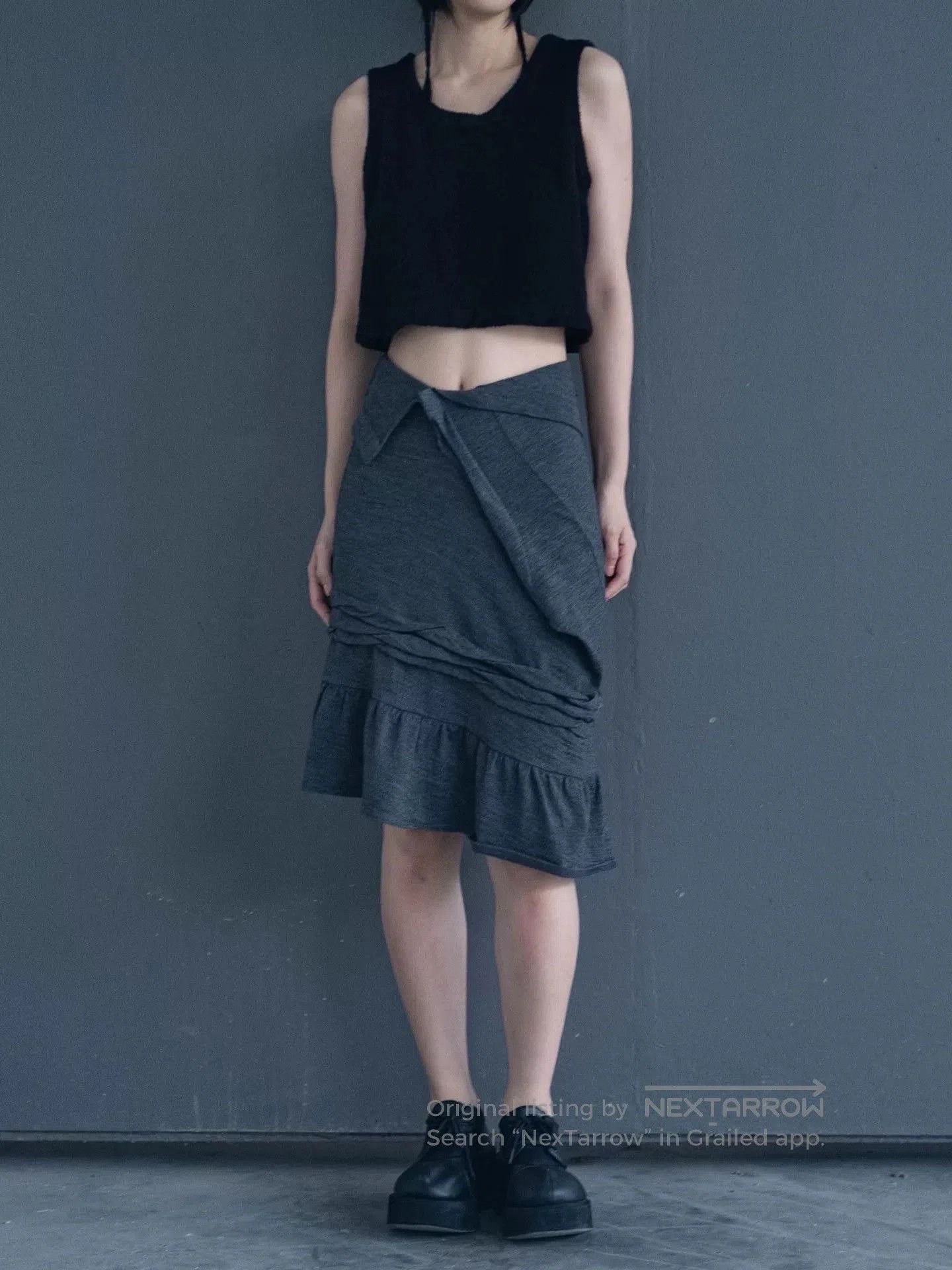 Junya Watanabe junya watanabe gray irregular wool skirt. Size US 27 - 1 Thumbnail