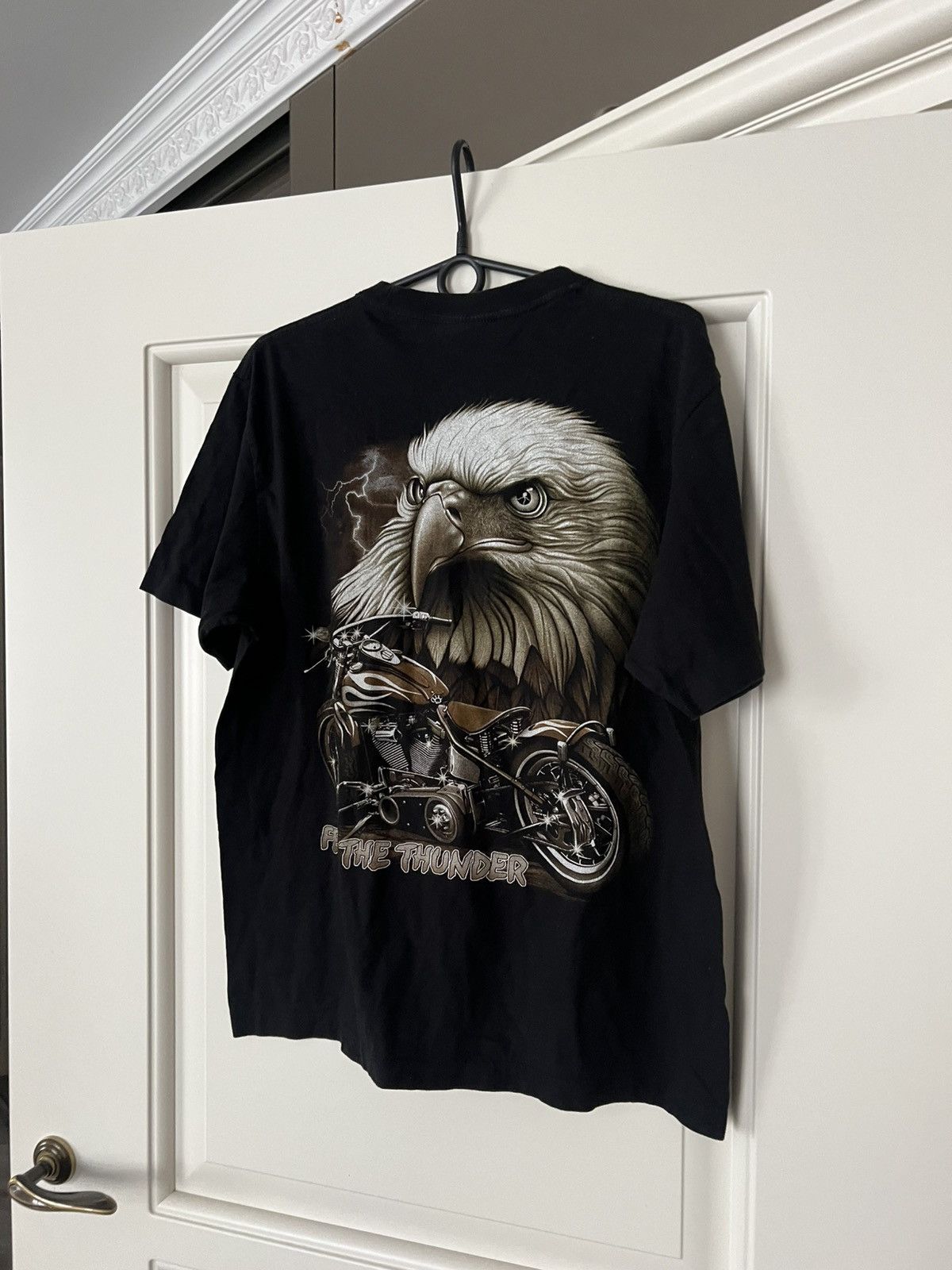 Vintage Vintage Biker Eagle Motorcycle Tee “Feel The Thunder” Size US L / EU 52-54 / 3 - 11 Thumbnail