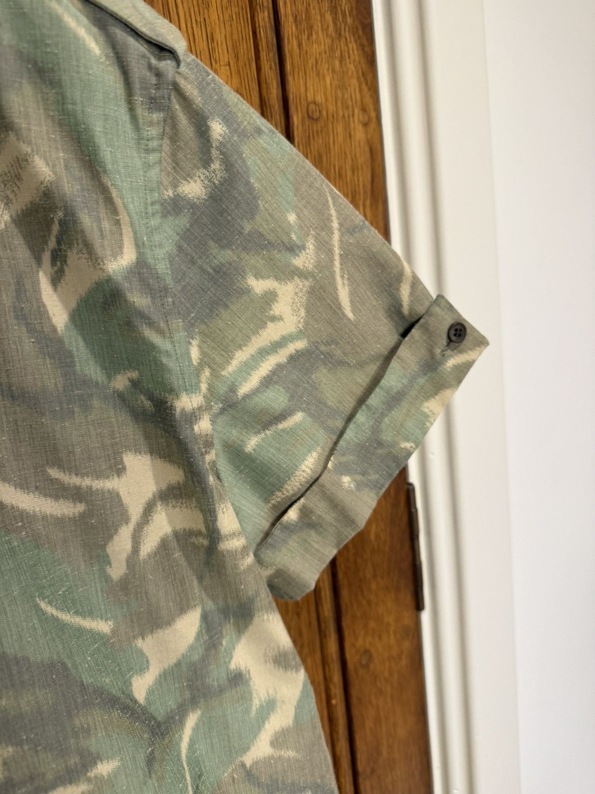 Saint Laurent Paris SS21 Saint Laurent camo short sleeve Hawaiian shirt 41 Size US L / EU 52-54 / 3 - 14 Thumbnail