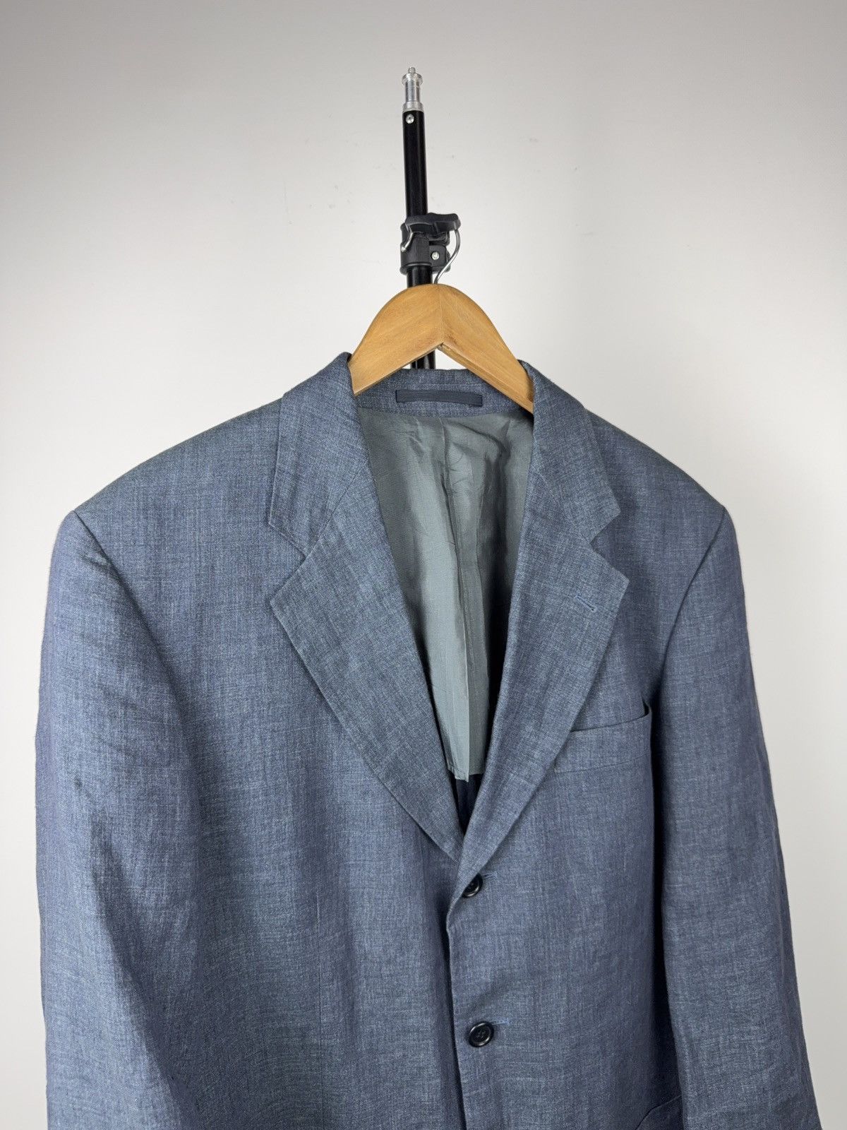 Hugo Boss Luxury Boss Hugo Boss Linen Blazer Maputo Blue 3 Button EU50 Size 40R - 4 Thumbnail