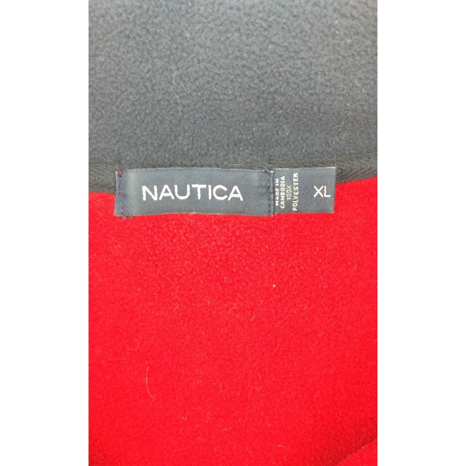 Nautica Nautica Men's Red 1/4 Zip Fleece Polyester Sweater XL Shirt Size US XL / EU 56 / 4 - 6 Thumbnail