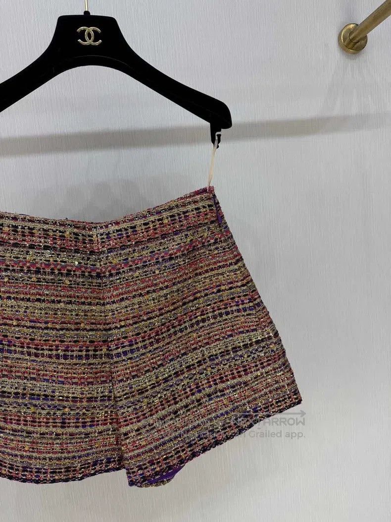 Valentino Valentino Gold thread high-waisted shorts Size 37" - 3 Thumbnail