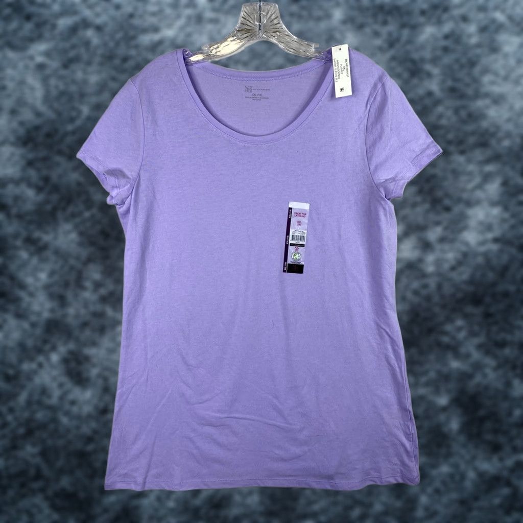 Vintage NO BOUNDARIES Tee Shirt Jr XXL Purple Short Sleeve Scoop NWT 90s Retro Vintage Womens Shirt Women XS-XL? Size XXL / US 16-18 / IT 52-54 - 1 Thumbnail