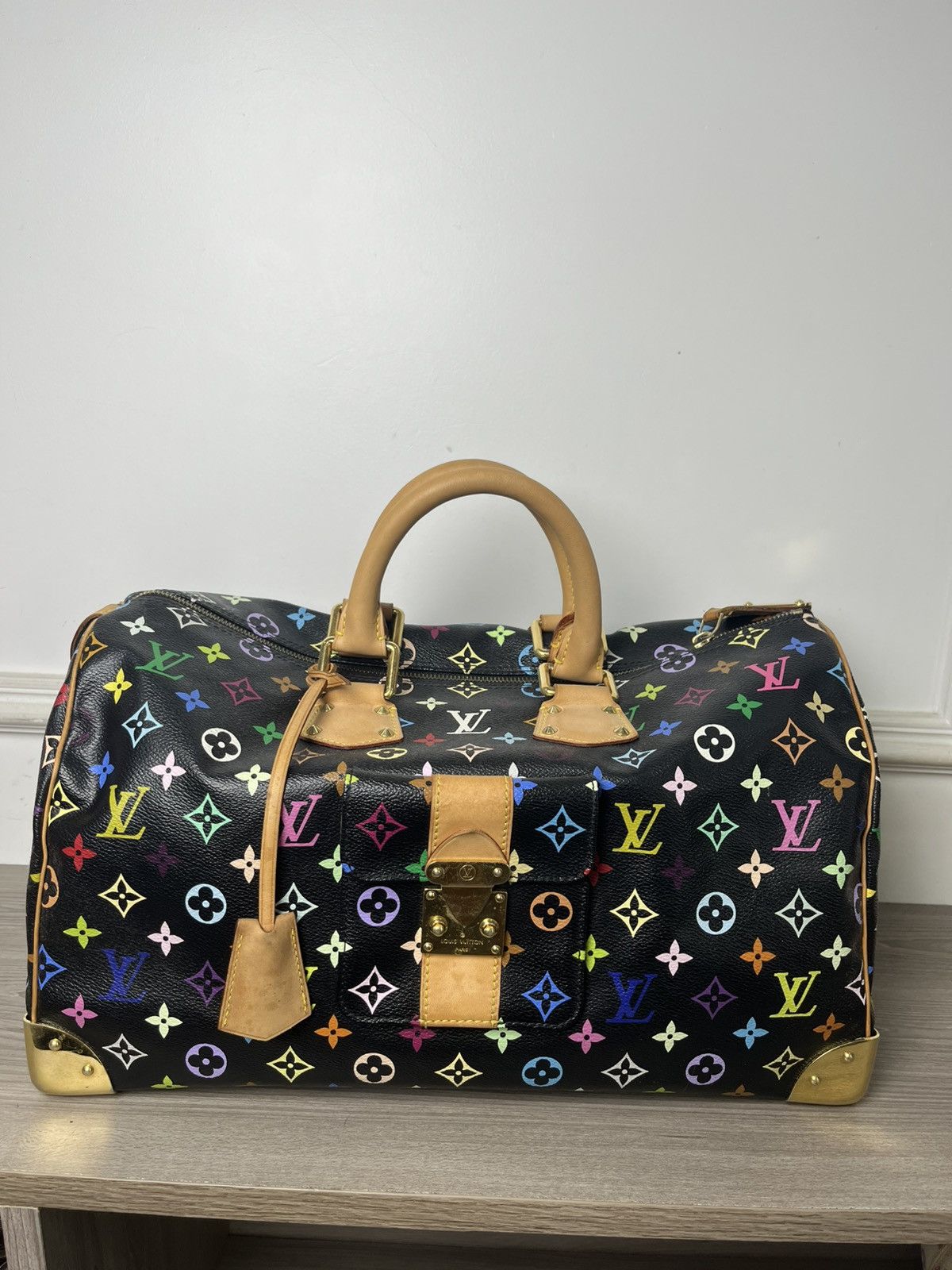 Louis Vuitton Louis Vuitton Black Murakami Monogram Speedy 40 Size ONE SIZE - 1 Thumbnail