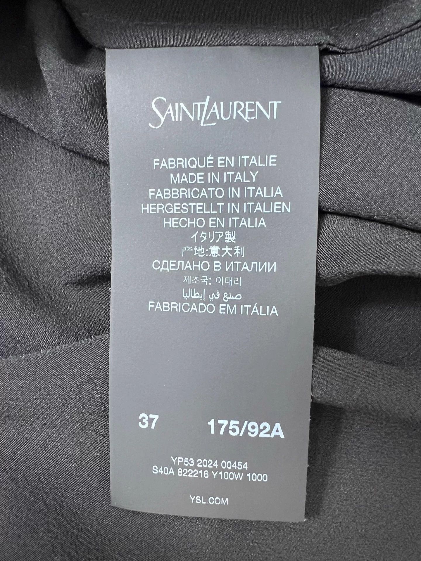 Saint Laurent Paris SAINT LAURENT SLP 25SS Silk Black Bow Tie Ruffled Shirt FR37 Size US S / EU 44-46 / 1 - 4 Thumbnail