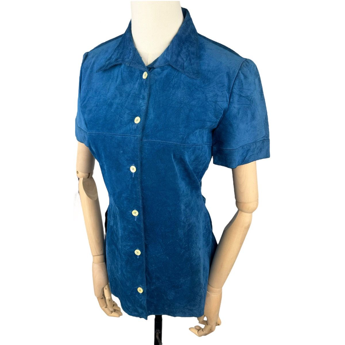 Dolce & Gabbana Vintage Dolce & Gabbana Leather Shirt Button Down Size XS / US 0-2 / IT 36-38 - 2 Thumbnail