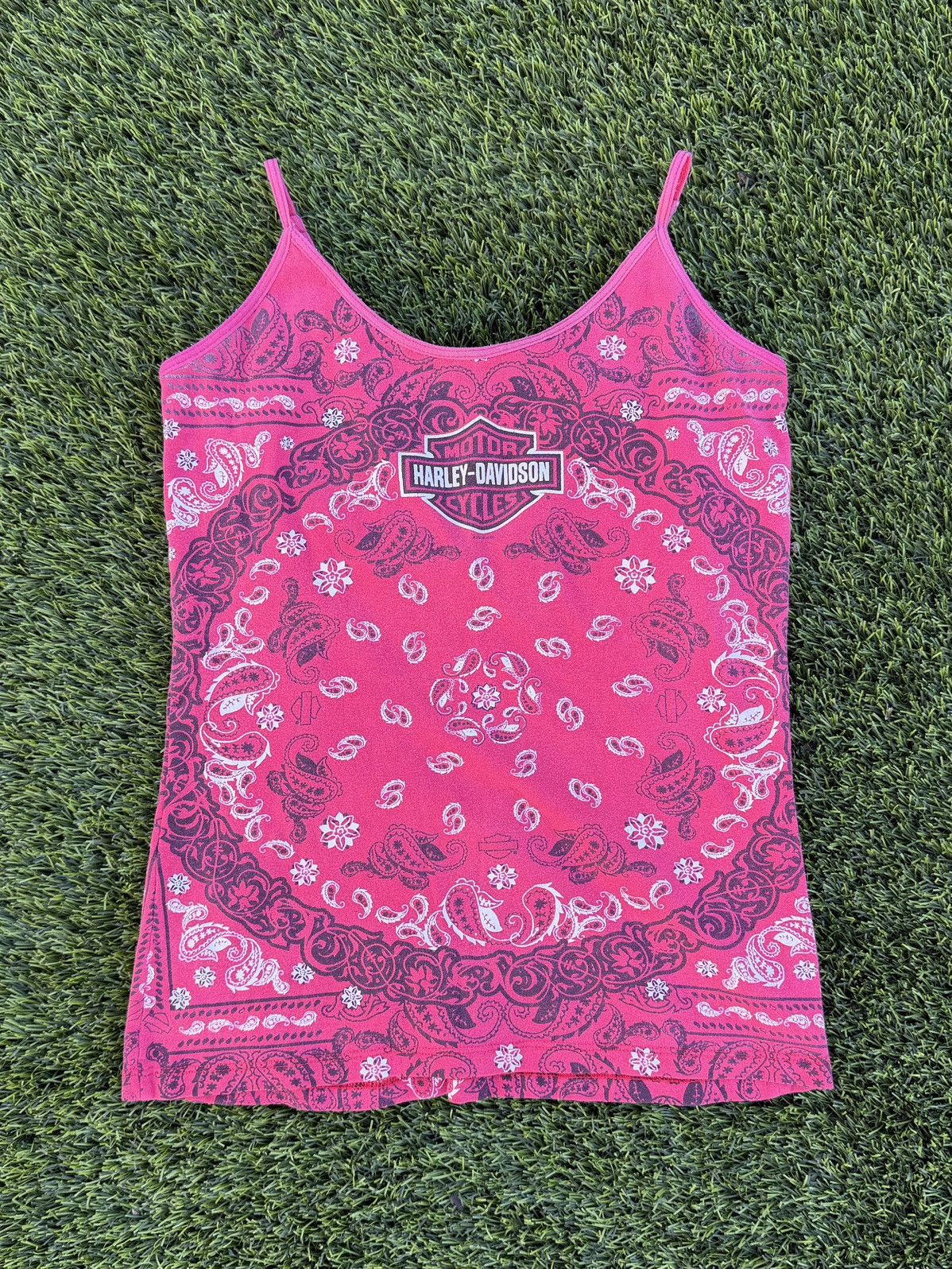 Harley Davidson Vintage y2k Harley Davidson paisley print tank top size L Size L / US 10 / IT 46 - 1 Thumbnail