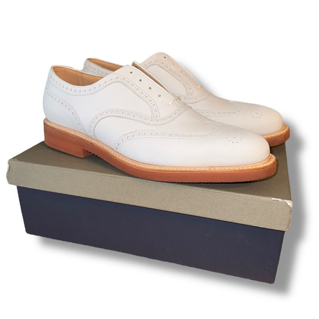 Peal And Co New Peal & Co Nubuck Oxfords in Ivory Suede Men’s Sz 11.5 Size US 11.5 / EU 44-45 - 1 Thumbnail