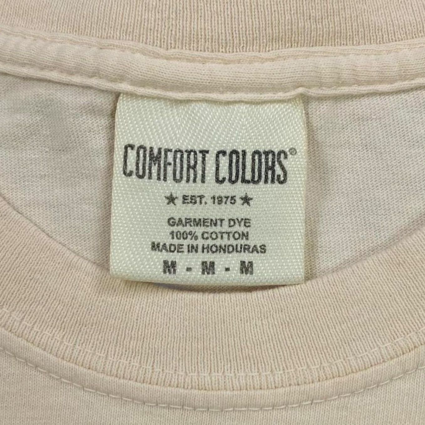 Comfort Colors Buxton Hall Bakery “Asheville” Souvenir Spellout Graphic T-Shirt Medium Men Cream Peach Size US M / EU 48-50 / 2 - 3 Thumbnail