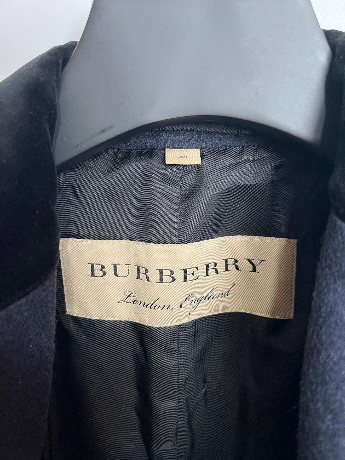 Burberry Burberry Dark Navy Wool Cashmere Chester Coat 48 Size 48S - 4 Thumbnail