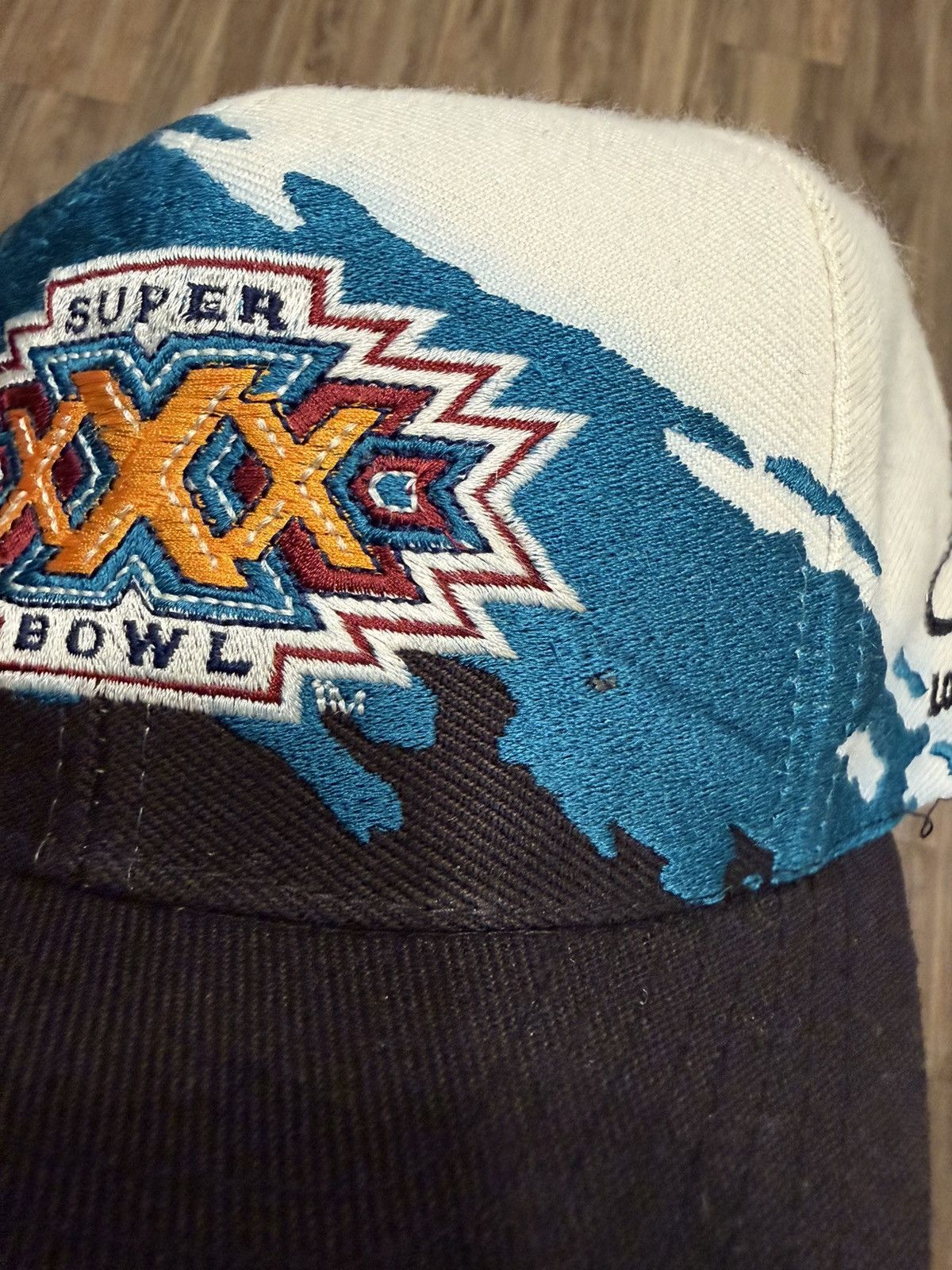 Logo Athletic Vintage Logo Athletic Super Bowl XXX Black Splash hat Size ONE SIZE - 2 Thumbnail