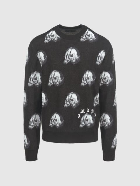 Amiri × Wes Lang o1w1db10125 Skull Sweater in Black/White Size US S / EU 44-46 / 1 - 1 Thumbnail
