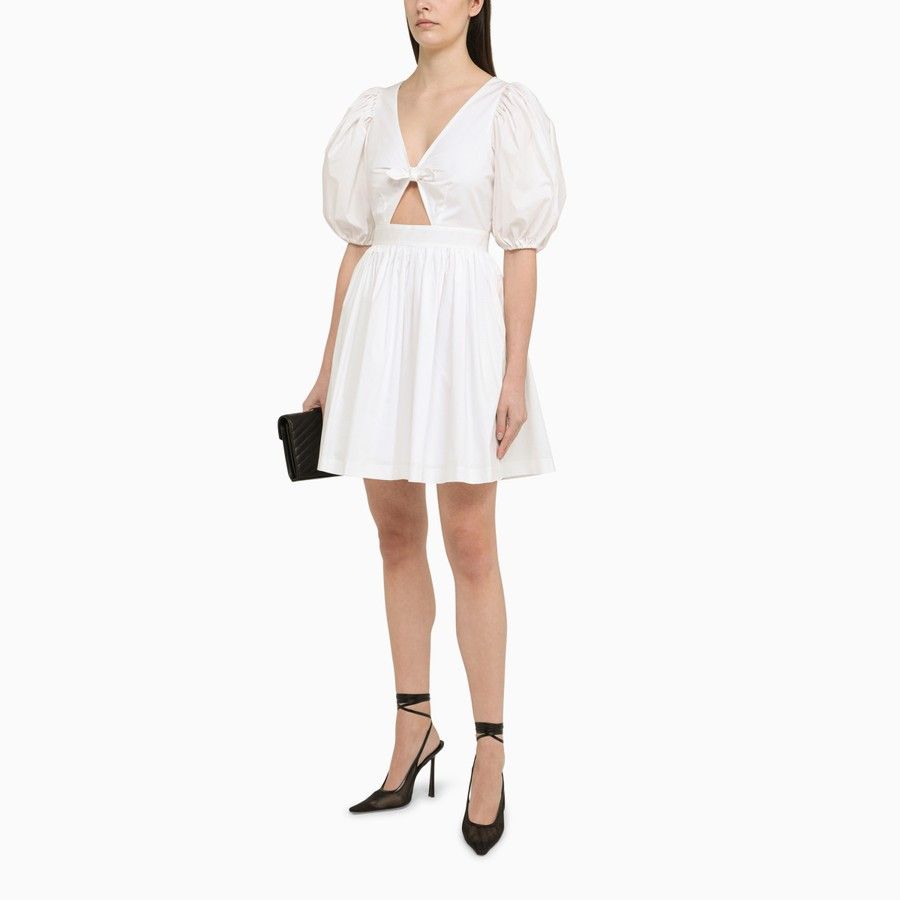 ROTATE o1d2blof0924 Mini Dress in White Size S / US 4 / IT 40 - 2 Thumbnail