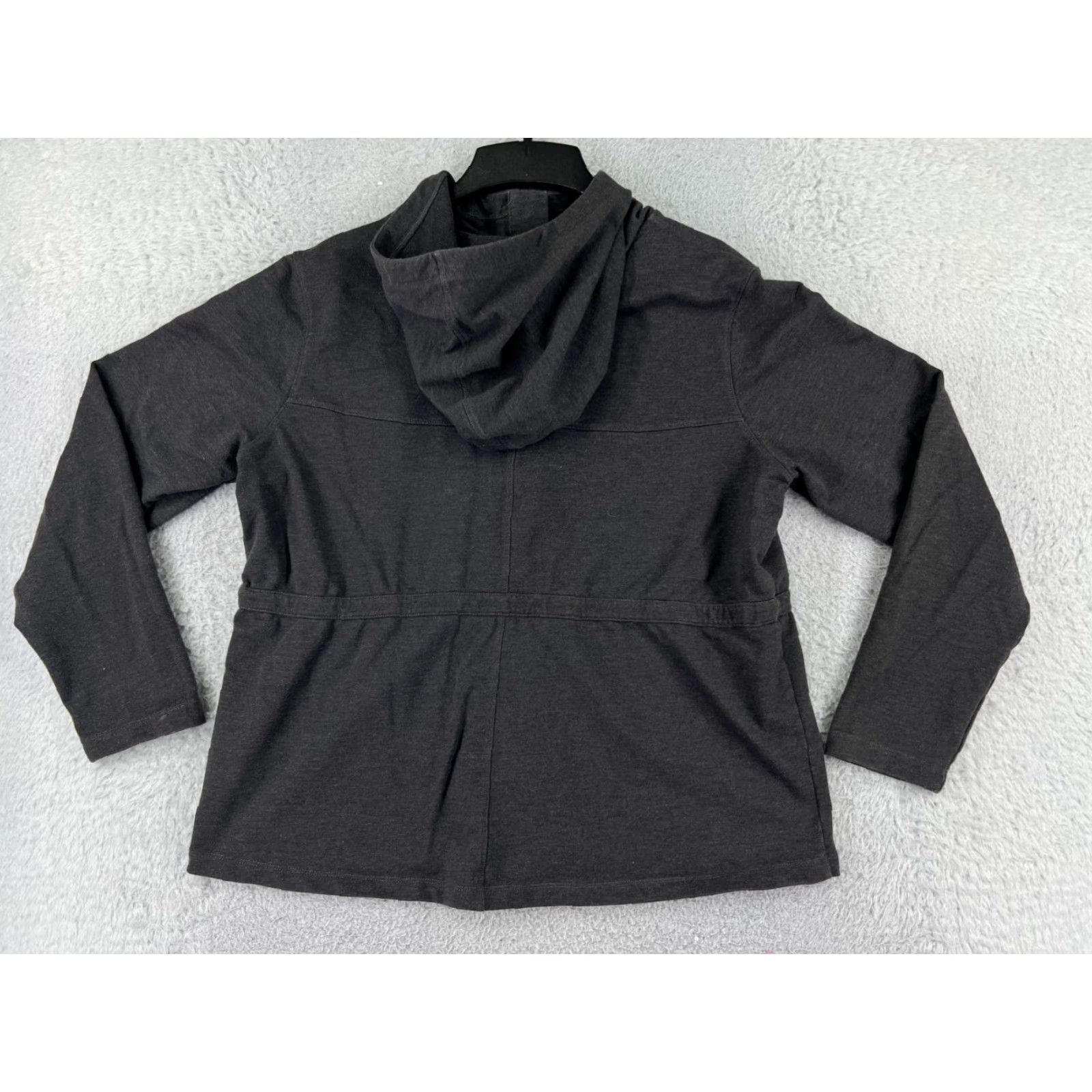 The North Face The North Face Jacket Womens Large Gray Full Zip Cotton Blend Terry Hood Pockets Size L / US 10 / IT 46 - 2 Thumbnail
