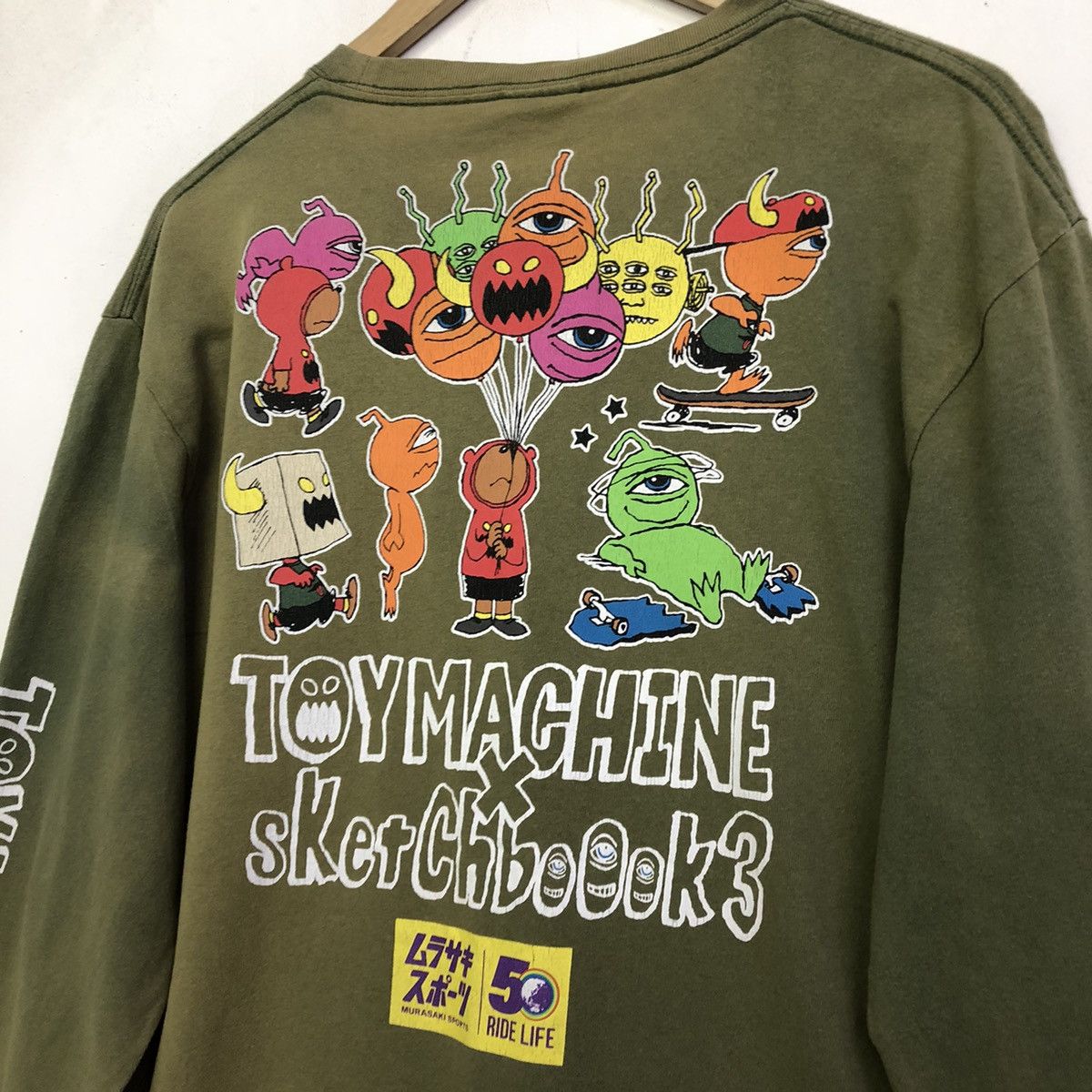 Toy Machine Toy Machine X Sketchbooks 3 Sunfaded Long Sleeve Tee Size US M / EU 48-50 / 2 - 13 Thumbnail