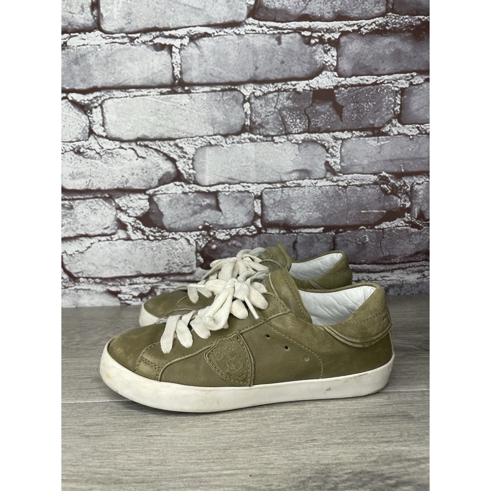 Philippe Model Philippe Model Paris Olive Green Leather Casual Sneakers Jun Size US 12 / IT 42 - 7 Thumbnail