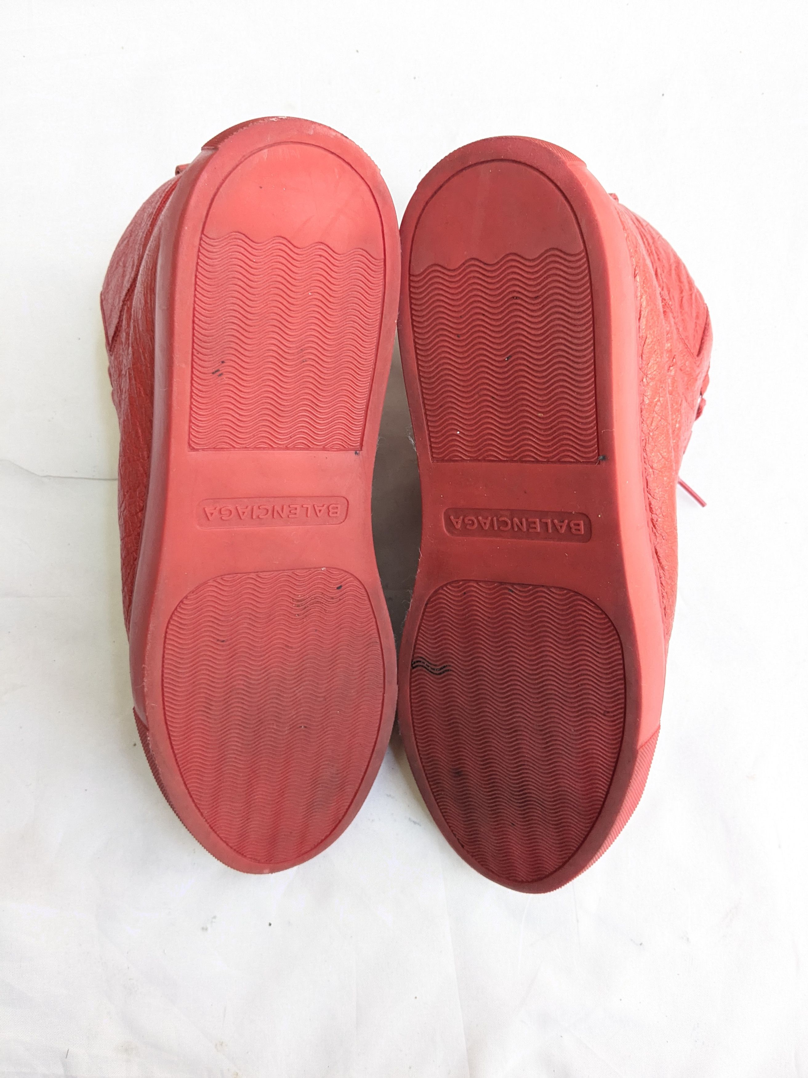 Balenciaga Balenciaga Arena Red 11 Leather High Tops Lace Up Size US 11 / EU 44 - 14 Thumbnail