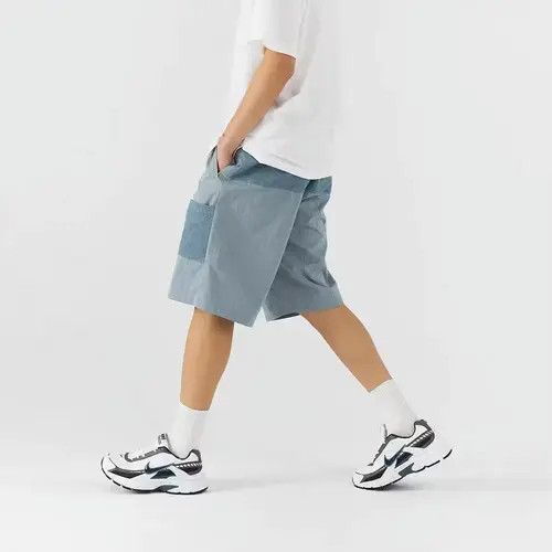 Japanese Brand 21SS Indigo Union Japan Blue Grey Outdoor Pockets Shorts Size US 30 / EU 46 - 3 Thumbnail
