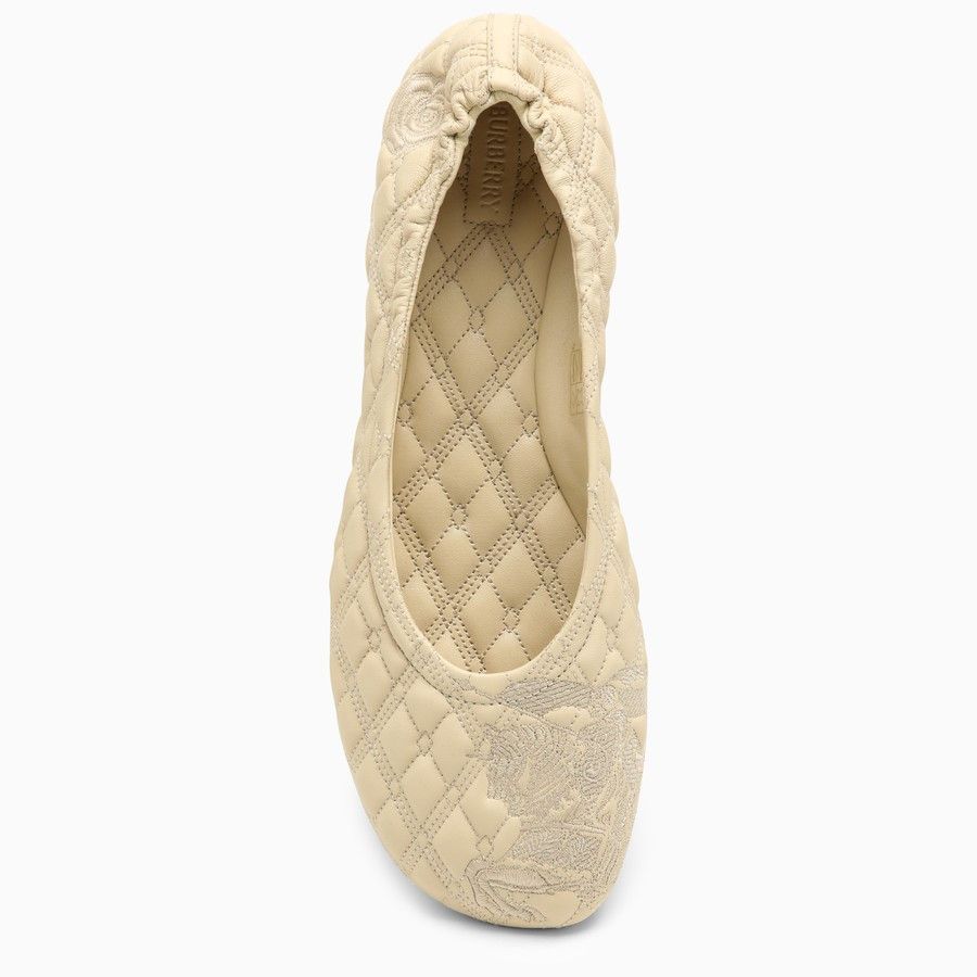 Burberry o1d2blof0824 Leather Ballerinas in Beige Size US 8.5 / IT 38.5 - 3 Thumbnail