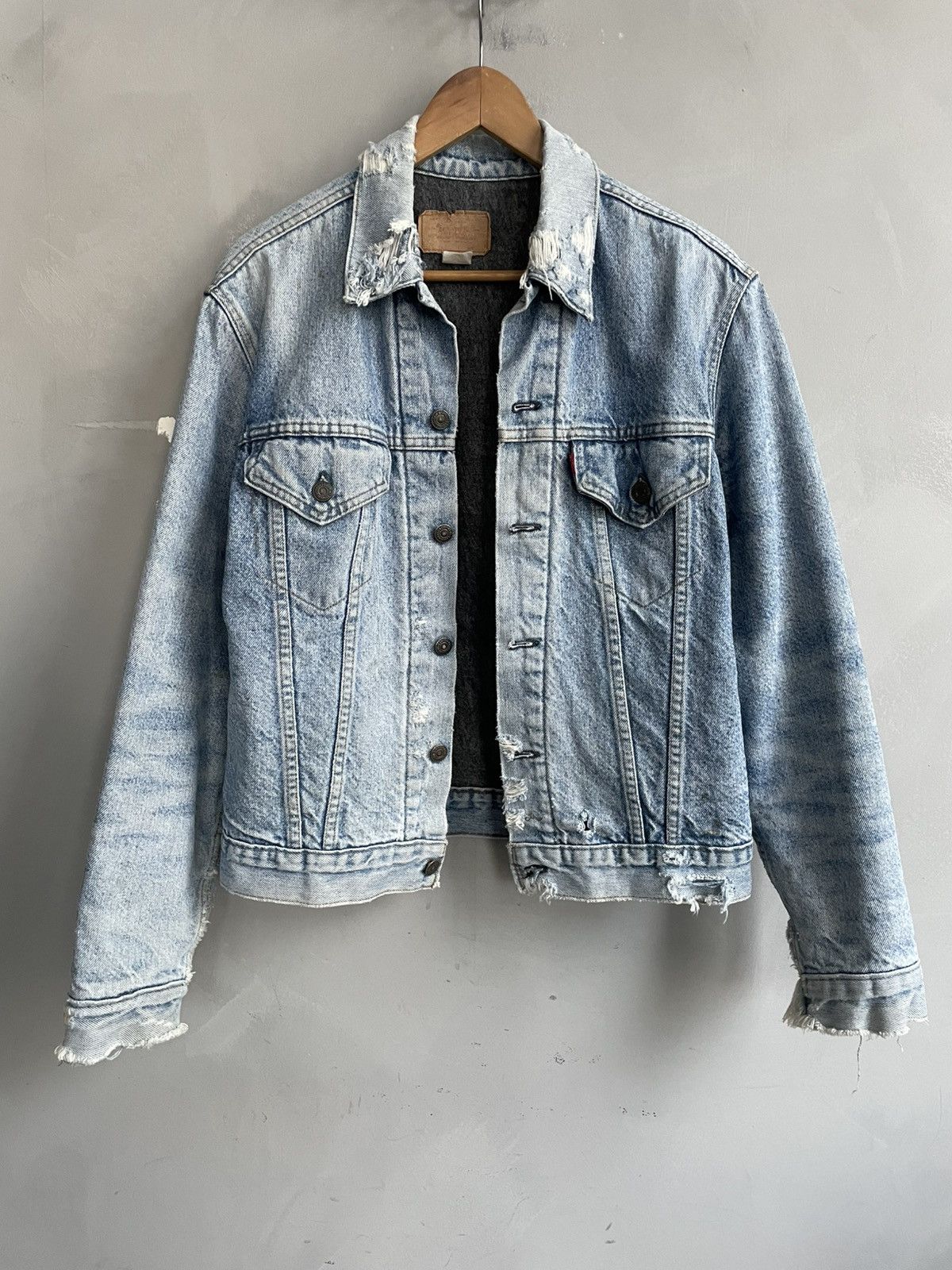 Levi's Distressed faded 90s rare Levis trucker jacket Type 1 80s Size US M / EU 48-50 / 2 - 1 Thumbnail