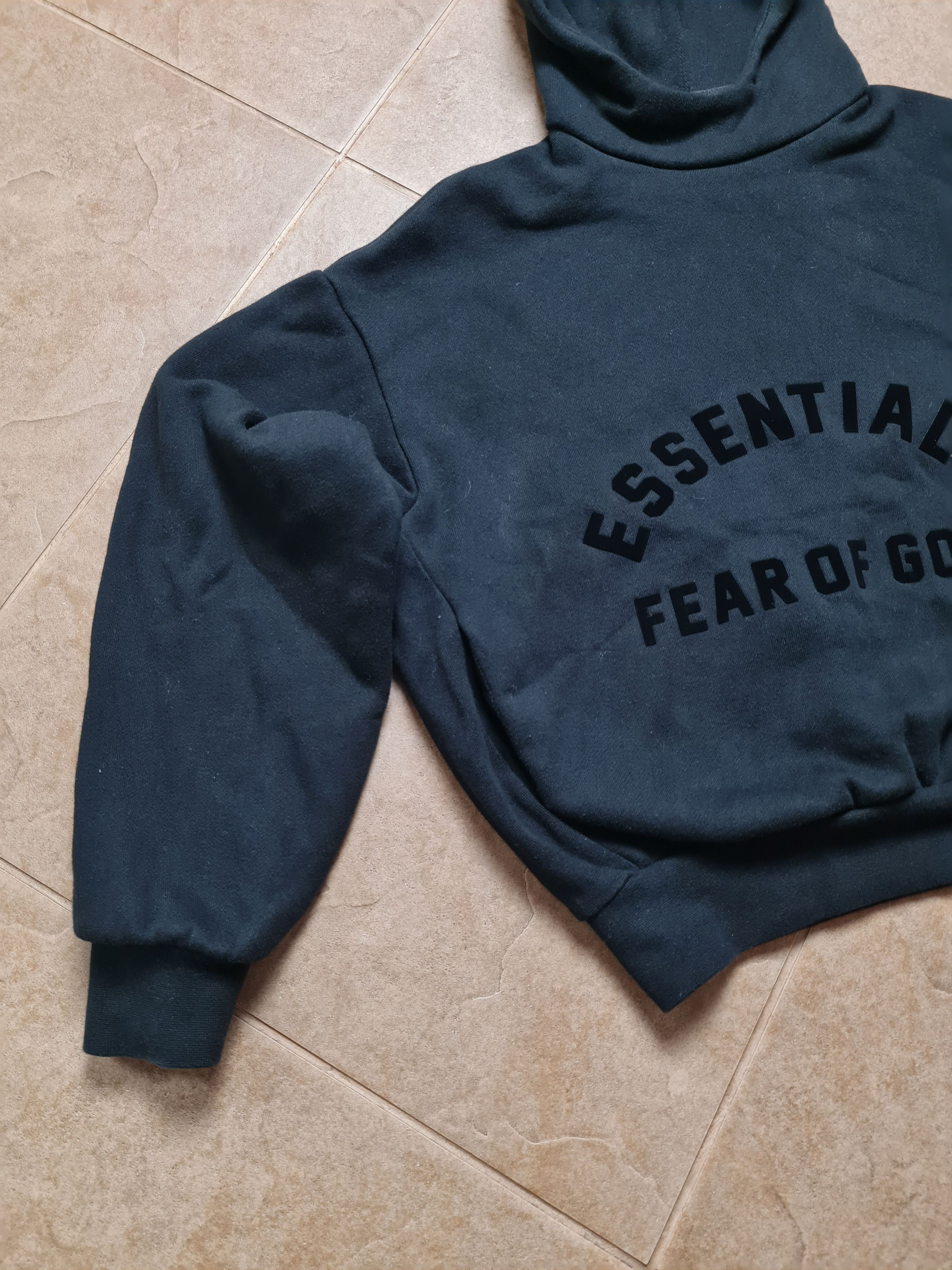 Essentials Womens Essential Fear Of God Pullover Jet Black Hoodie Size XS / US 0-2 / IT 36-38 - 16 Thumbnail
