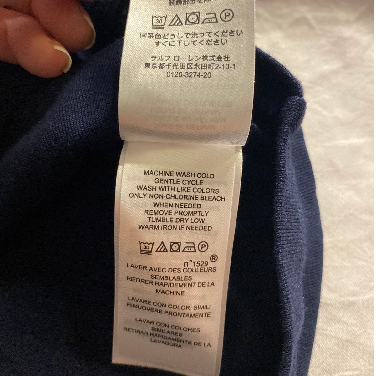 Lauren Ralph Lauren Classic Minimalist Navy Blue Cotton V-Neck Tee XL Size XL / US 12-14 / IT 48-50 - 6 Thumbnail