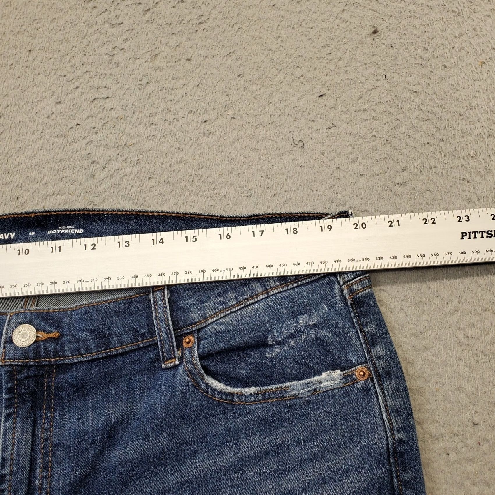 Old Navy Old Navy Jeans Womens 16 Blue Denim Cotton Mid-Rise Regular Fit 5-Pocket Denim Size 38" / US 16 / IT 52 - 5 Thumbnail