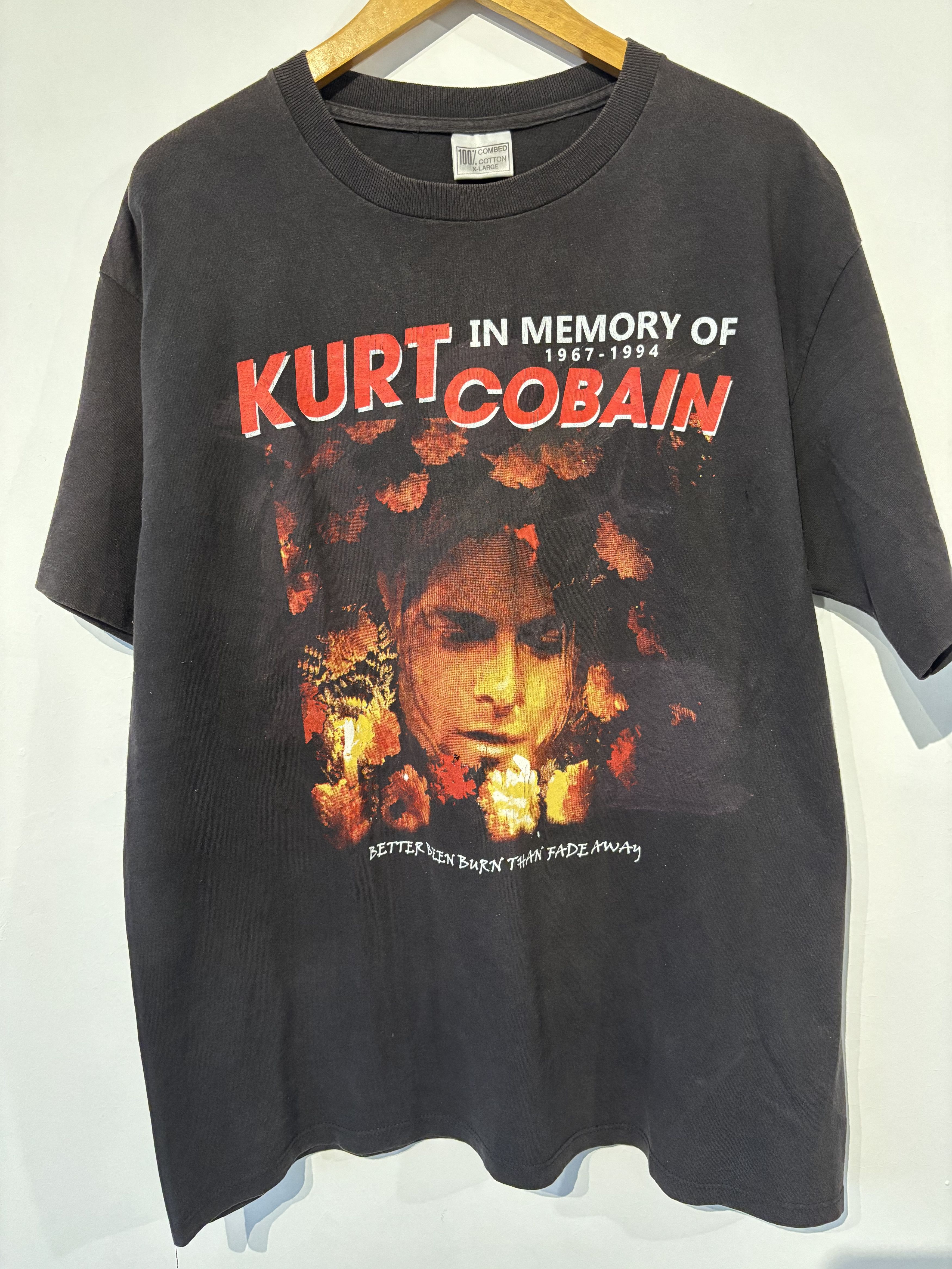 Band Tees × Nirvana Vintage Kurt Cobain T Shirt Resurreccion 90