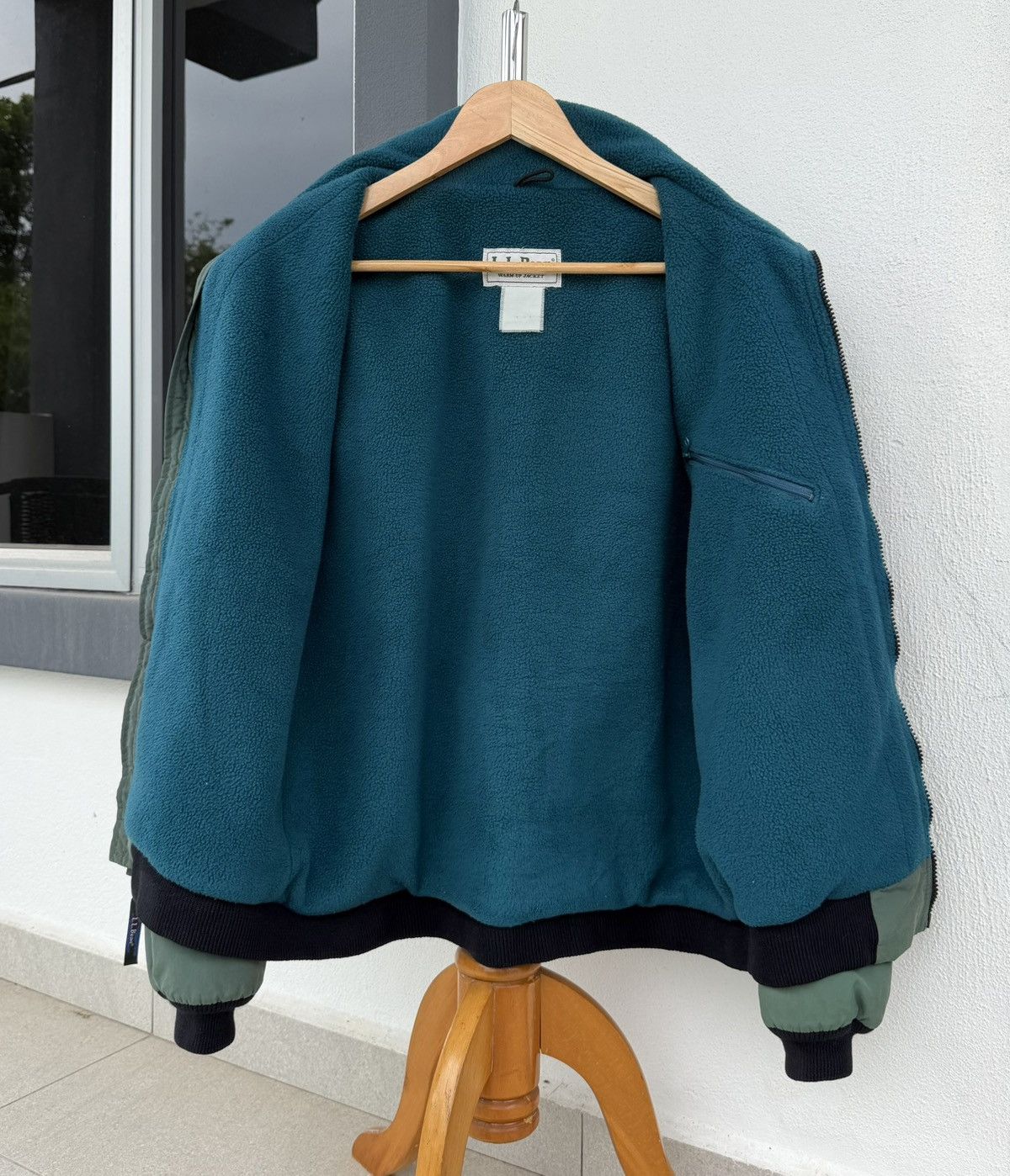 L.L. Bean Vintage L.L.Bean Warm Up Jacket Green Fleece Lined Outdoor Size US M / EU 48-50 / 2 - 12 Thumbnail
