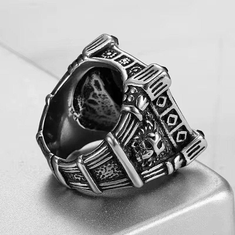 Jewelry × Vintage Vintage Goth Skull Head Ring Size ONE SIZE - 2 Thumbnail