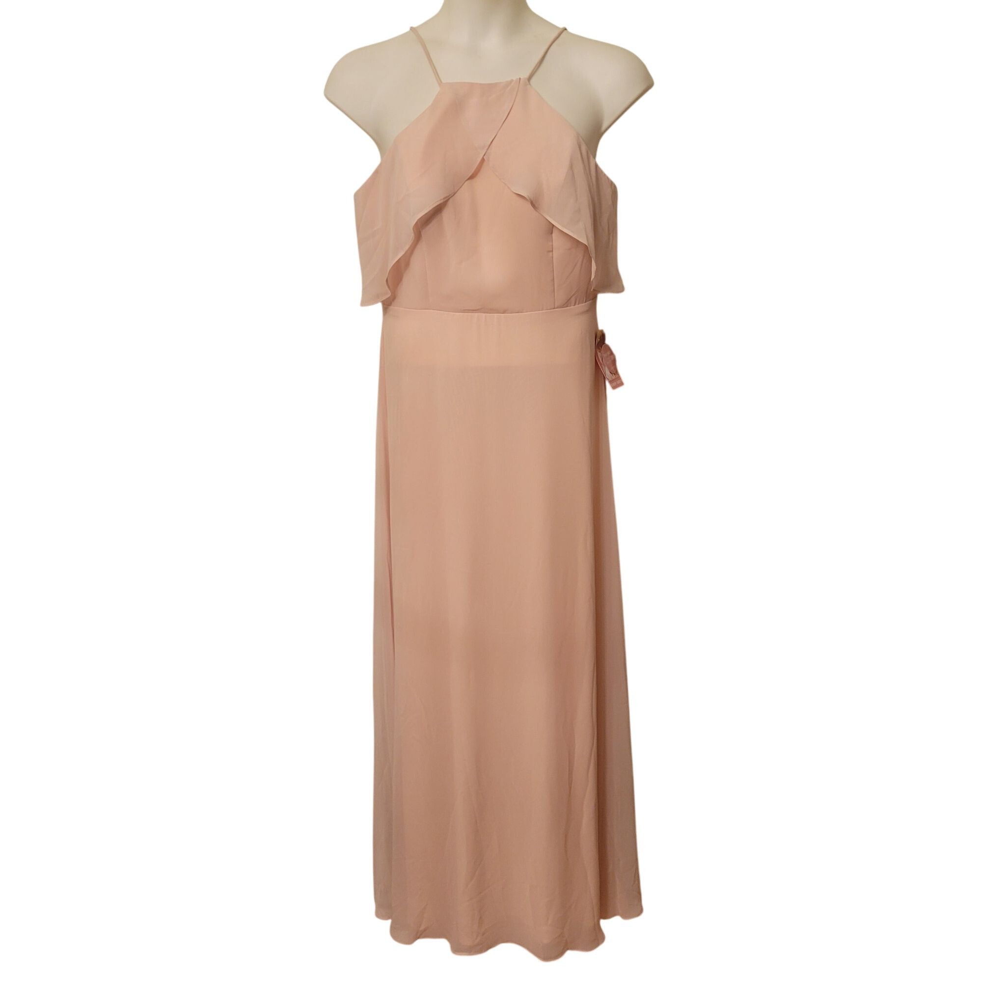 Other NEW Birdy Grey Jules Champagne Maxi Dress XL Ruffled Halter Size XL / US 12-14 / IT 48-50 - 1 Thumbnail
