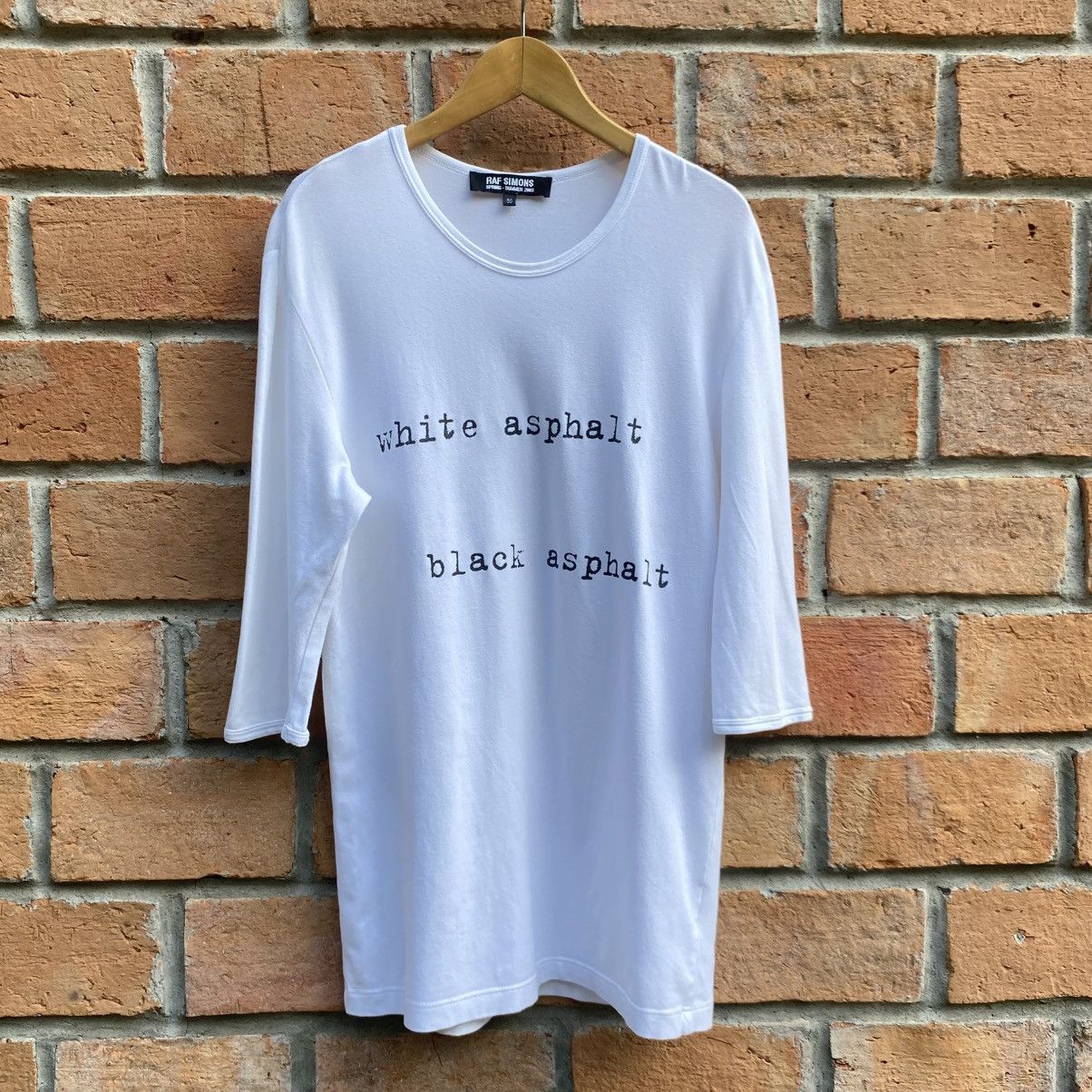 Raf Simons RAF SIMONS SS 2003 White Asphalt Black Asphalt Tee Size US M / EU 48-50 / 2 - 1 Thumbnail