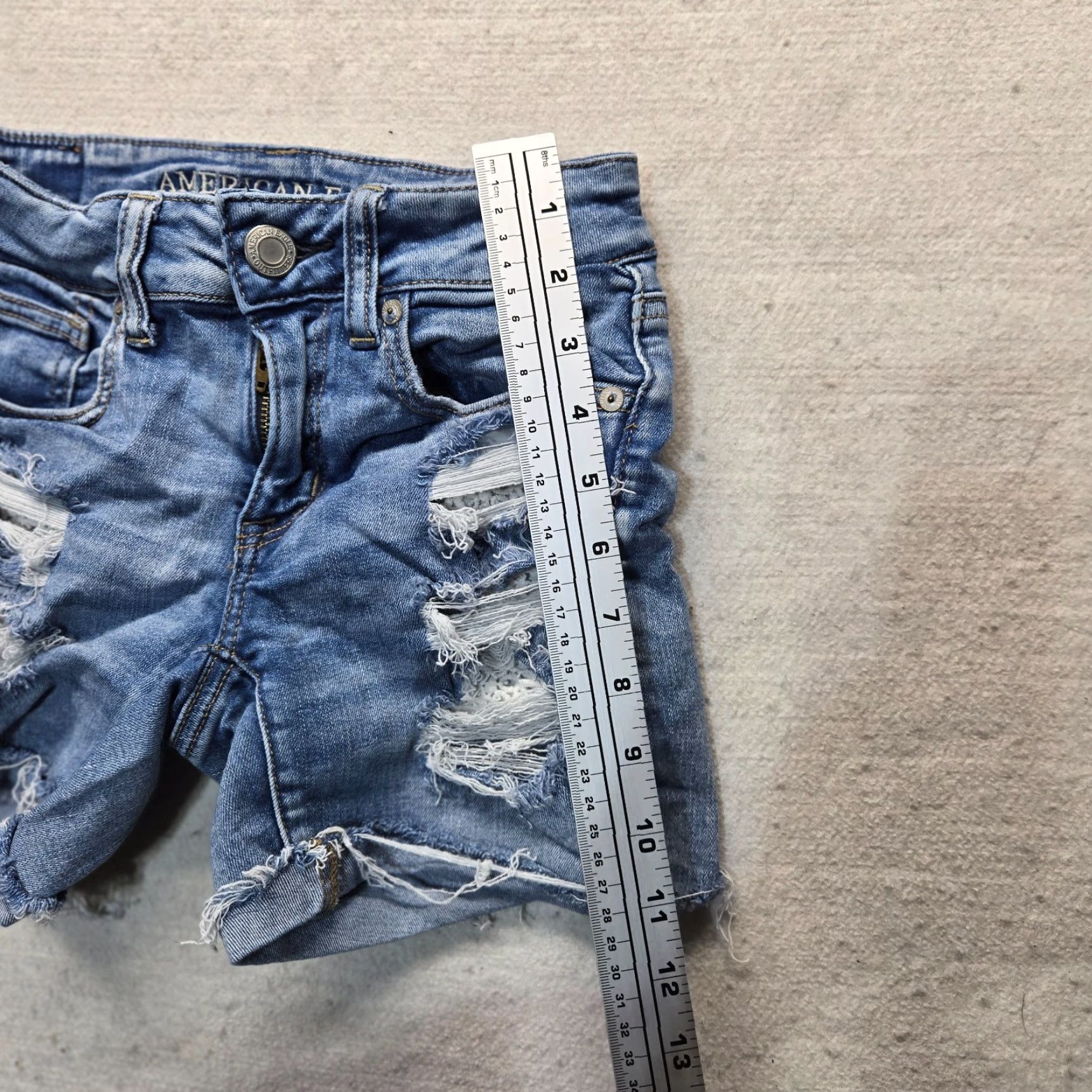 American Eagle Outfitters American Eagle Outfitters Denim Shorts Midi Next Level Stretch X Blue Women's Size 2 Shirt? Size 26" / US 2 / IT 38 - 5 Thumbnail