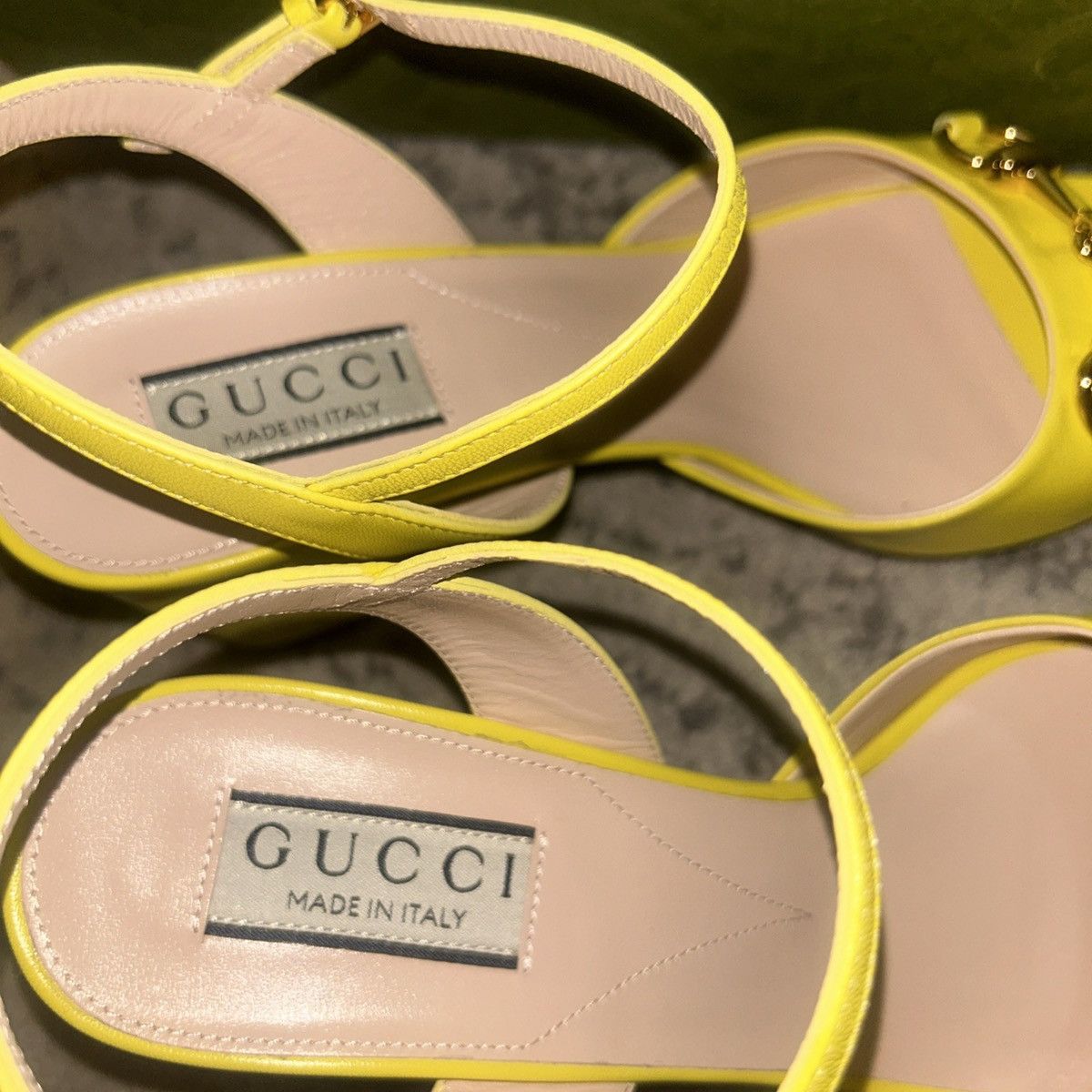 Gucci Gucci Horsebit One Strap Leather Sandal Acid Lime Size US 7.5 / IT 37.5 - 4 Thumbnail