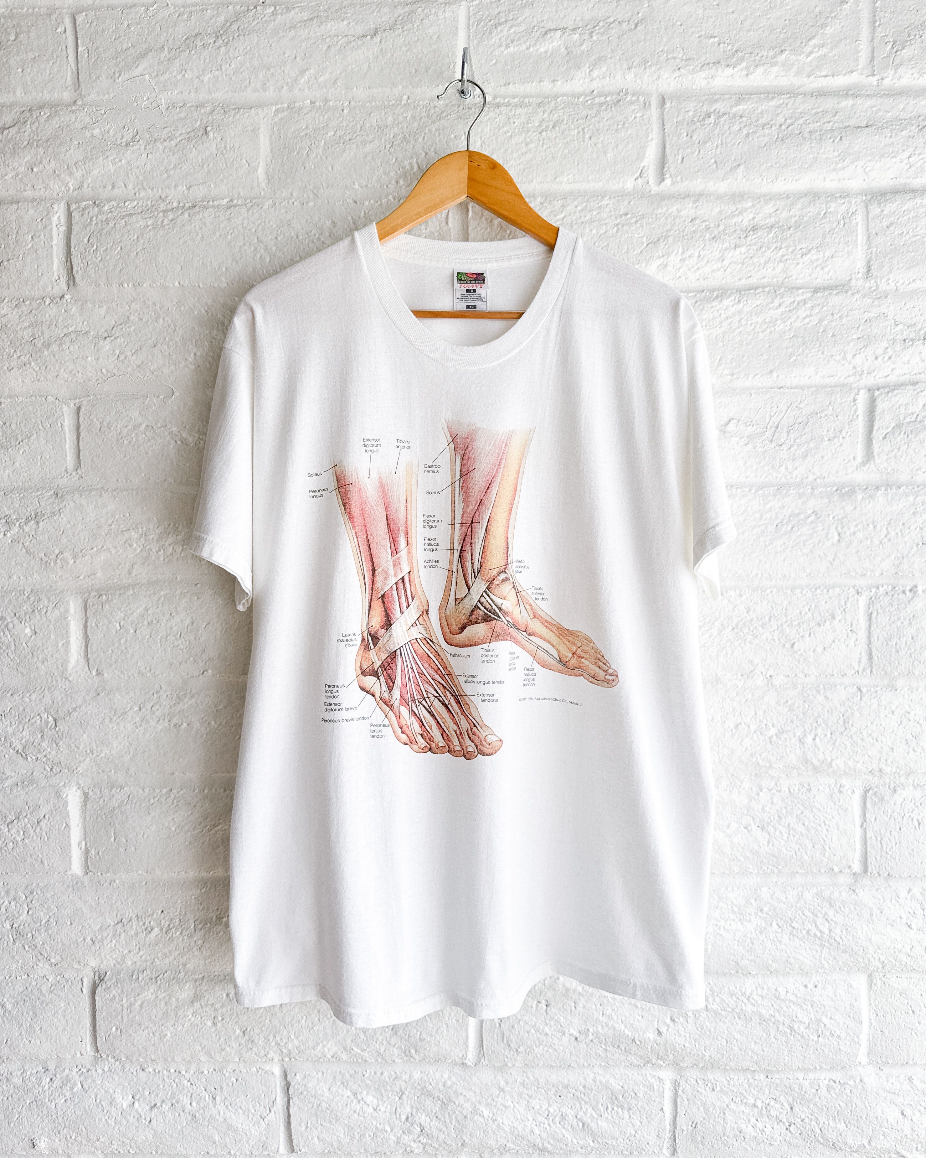 Vintage 90s Anatomy Art T Shirt Men
