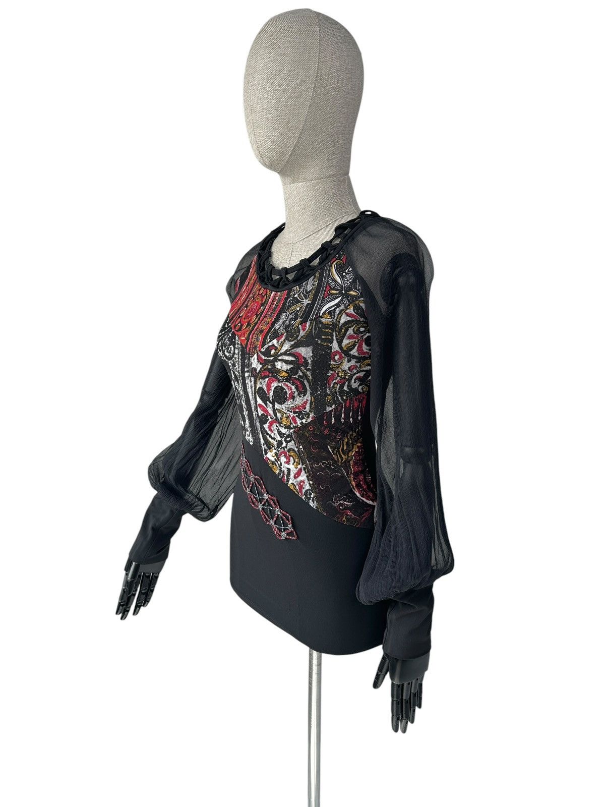 Japanese Brand Save The Queen Mesh Sleeve Top Blouse Avant Garde Size M Size M / US 6-8 / IT 42-44 - 4 Thumbnail