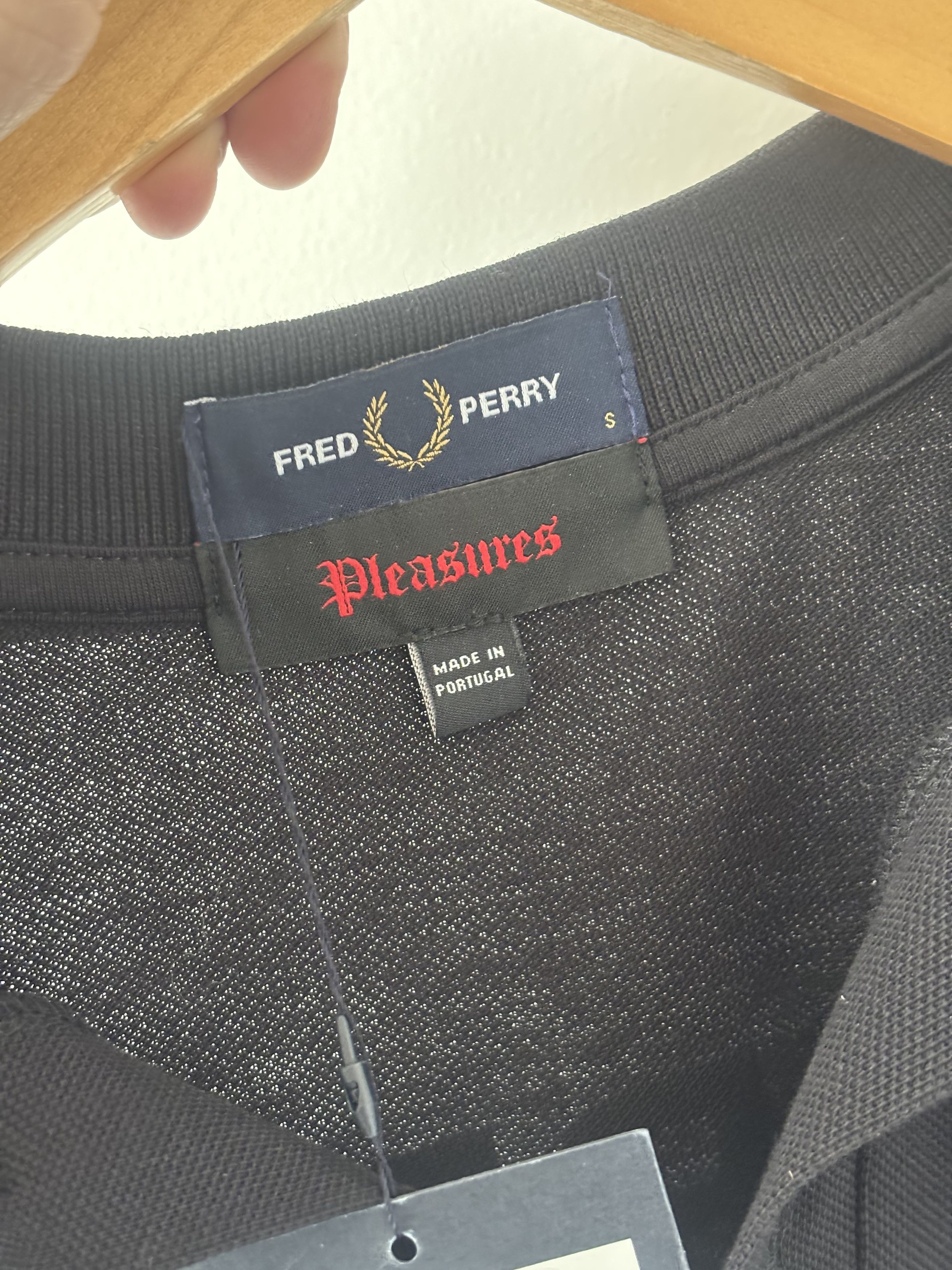 Fred Perry Fred Perry x Pleasures Spellout Logo Printed Polo Black S Size US S / EU 44-46 / 1 - 8 Thumbnail