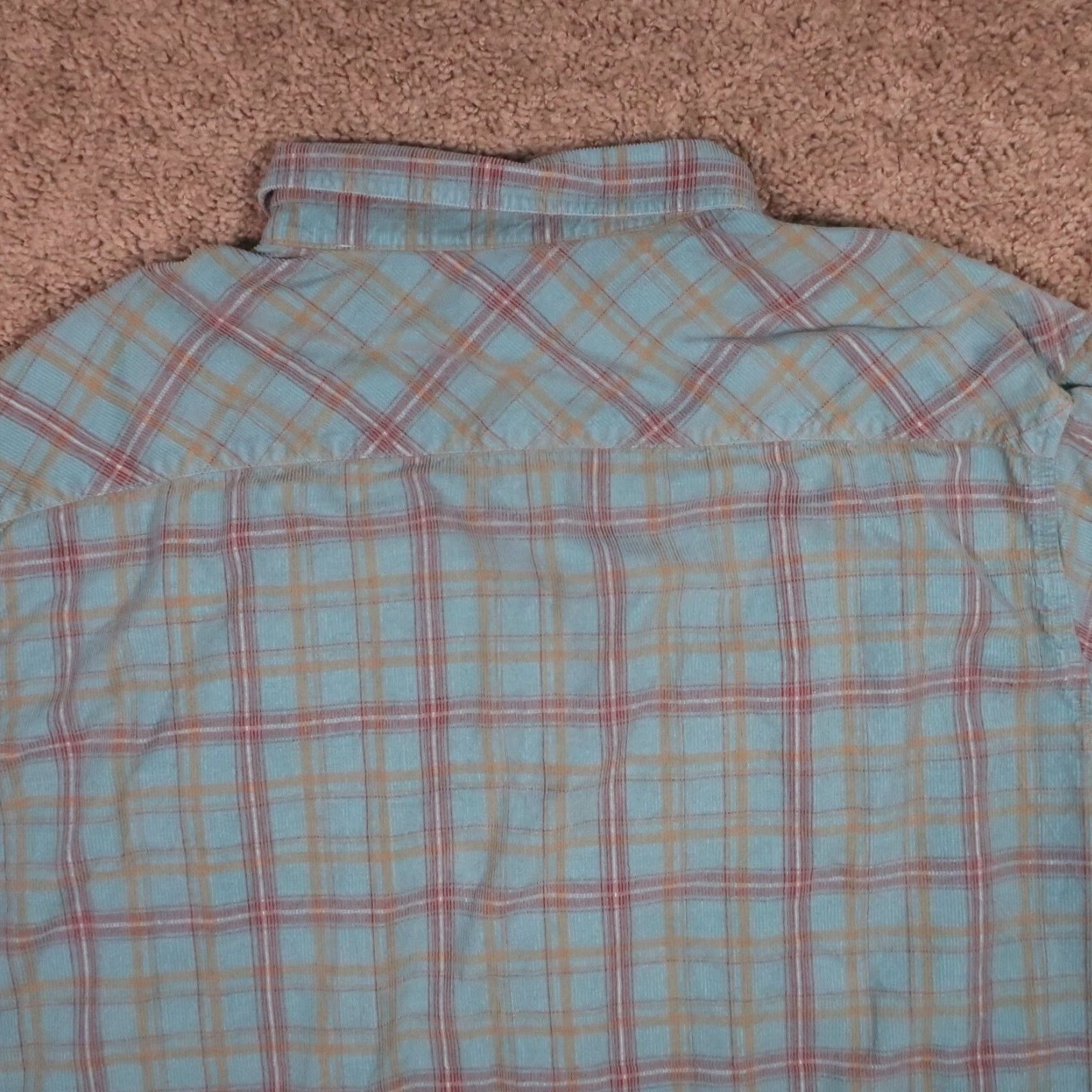 Carbon2Cobalt VINTAGE Carbon 2 Cobalt Corduroy Shirt Mens 2XL Button Front Teal Aztec EUC Size US XXL / EU 58 / 5 - 7 Thumbnail