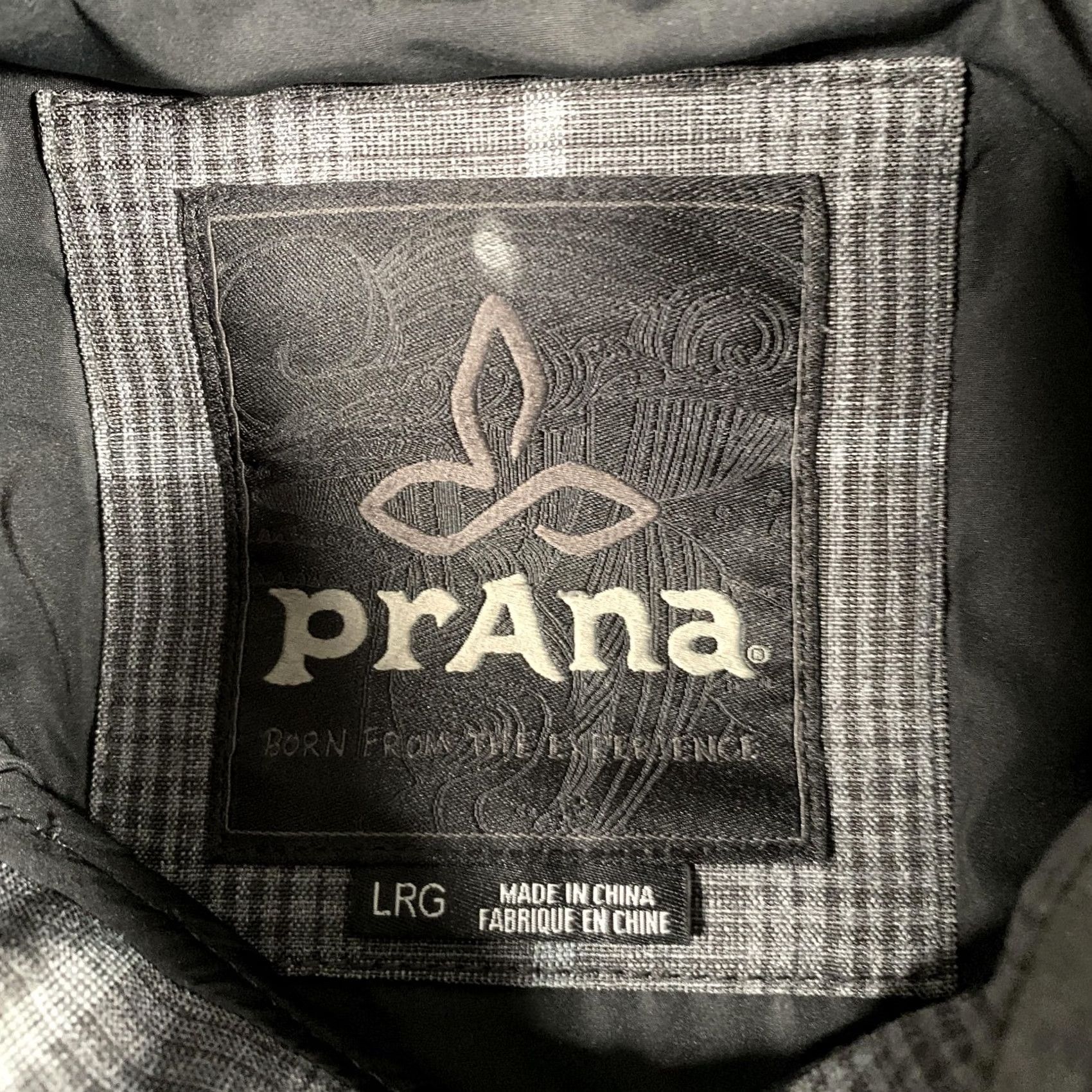 Prana prAna Jacket Mens L Gray Plaid Full Zip Stand Collar Pockets Lined Insulated Casual Fall Winter Size US L / EU 52-54 / 3 - 5 Thumbnail